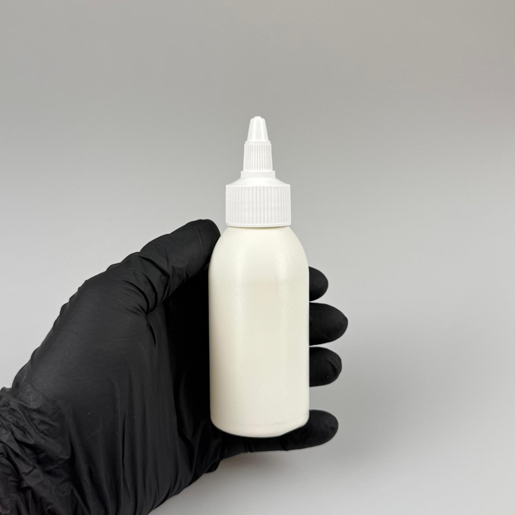 YAĞ, SOS, ACI SOS, SİRKE, SRIRACHA, MÜREKKEP, TUTKAL AKITICI VB BOŞ ŞİŞELERİ - BEYAZ SİVRİ TWİST AKITICI KAPAK + 100 ML BEYAZ POLİETİLEN PLASTİK ŞİŞE TAKIM