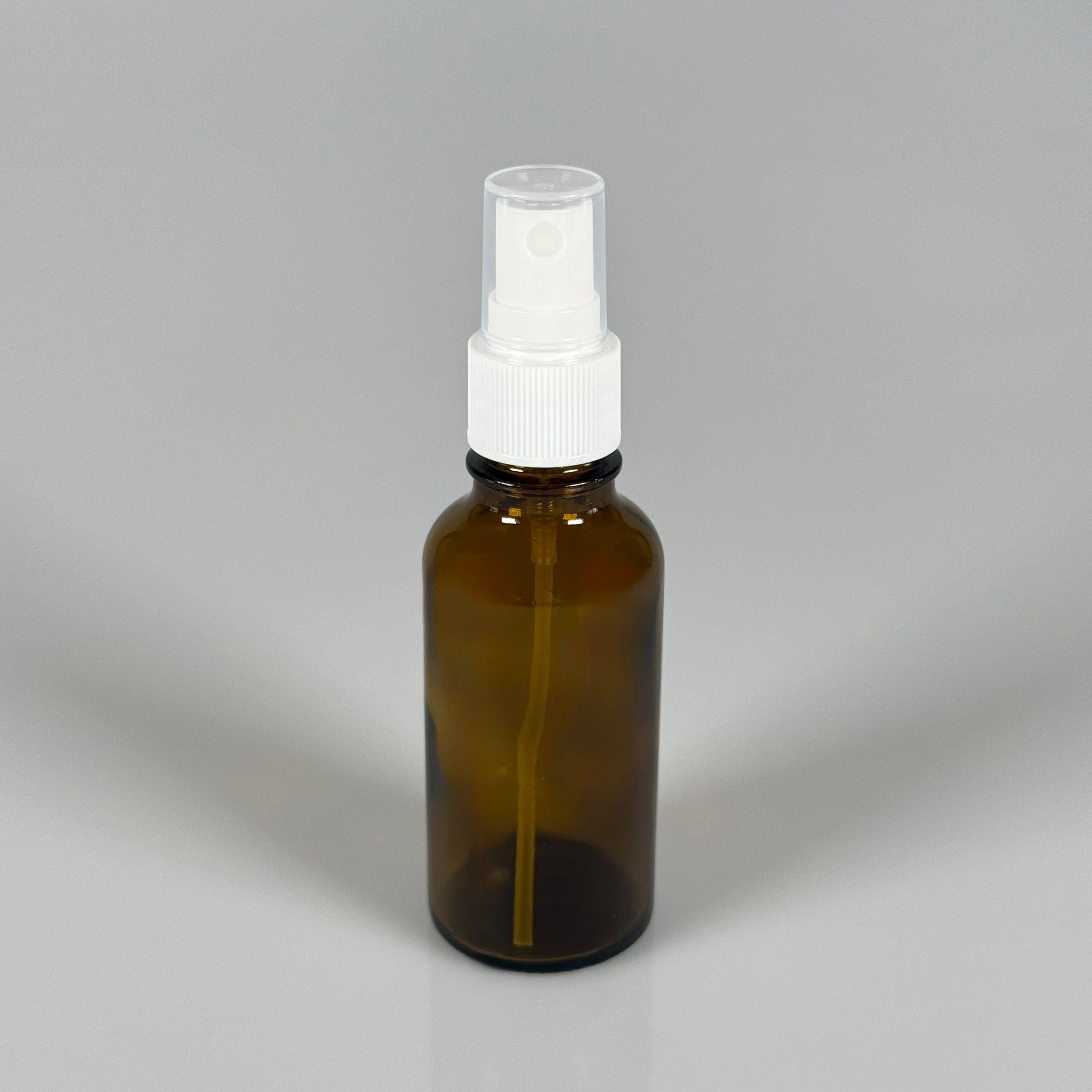 50 CC AMBER CAM ŞİŞE - BEYAZ SPREYLİ - 50 ML CAM ŞİŞE - KAHVERENGİ