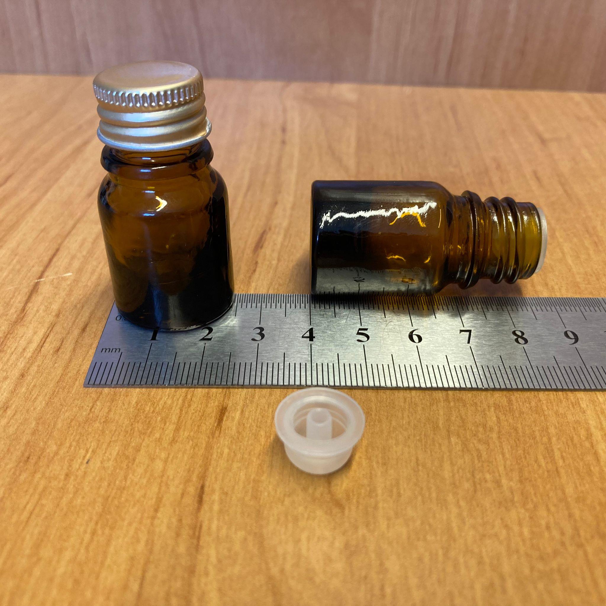 3 CC AMBER İÇTEN DAMLALIKLI - GOLD METAL KAPAKLI CAM ŞİŞE - 3 ML KOLONYA TIPALI CAM ŞİŞE