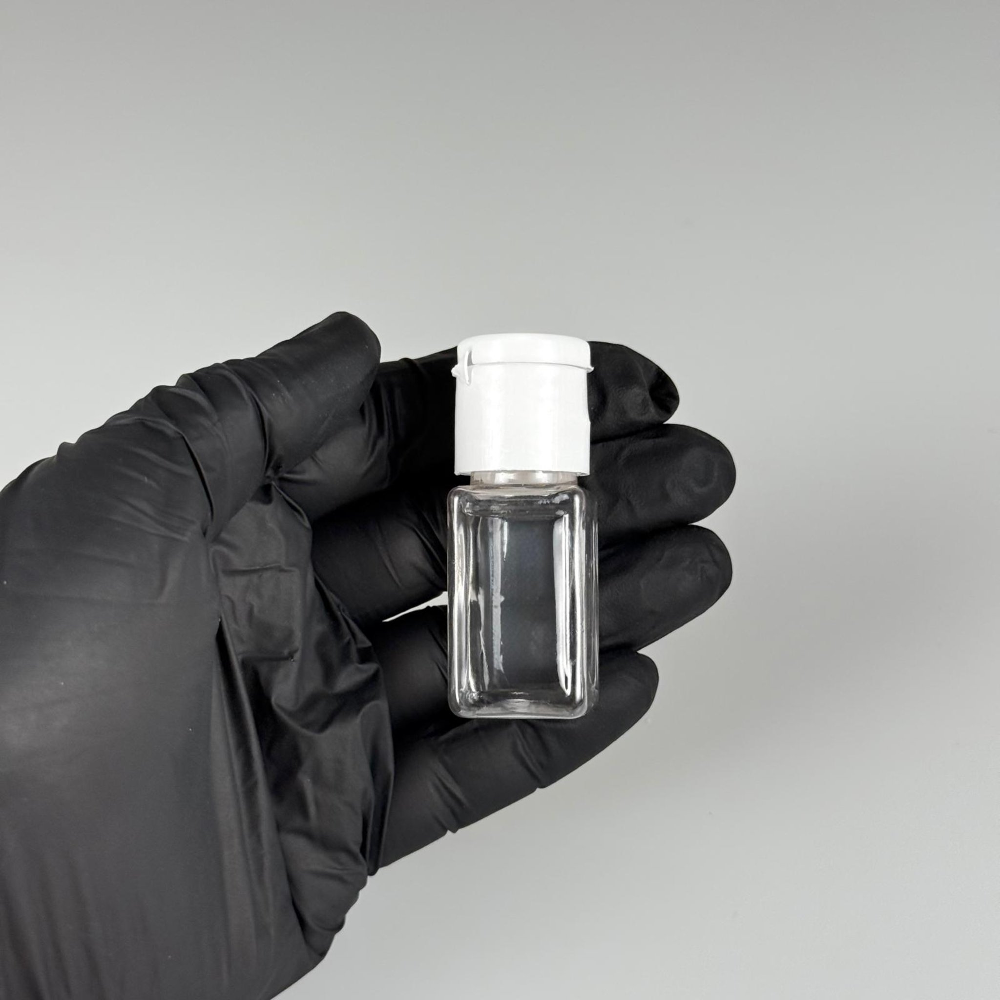10 ML AÇILIR KAPAKLI KARE PET ŞİŞE - 10 CC BEYAZ ŞİŞE + ŞEFFAF FLİPTOP KAPAKLI TAKIM