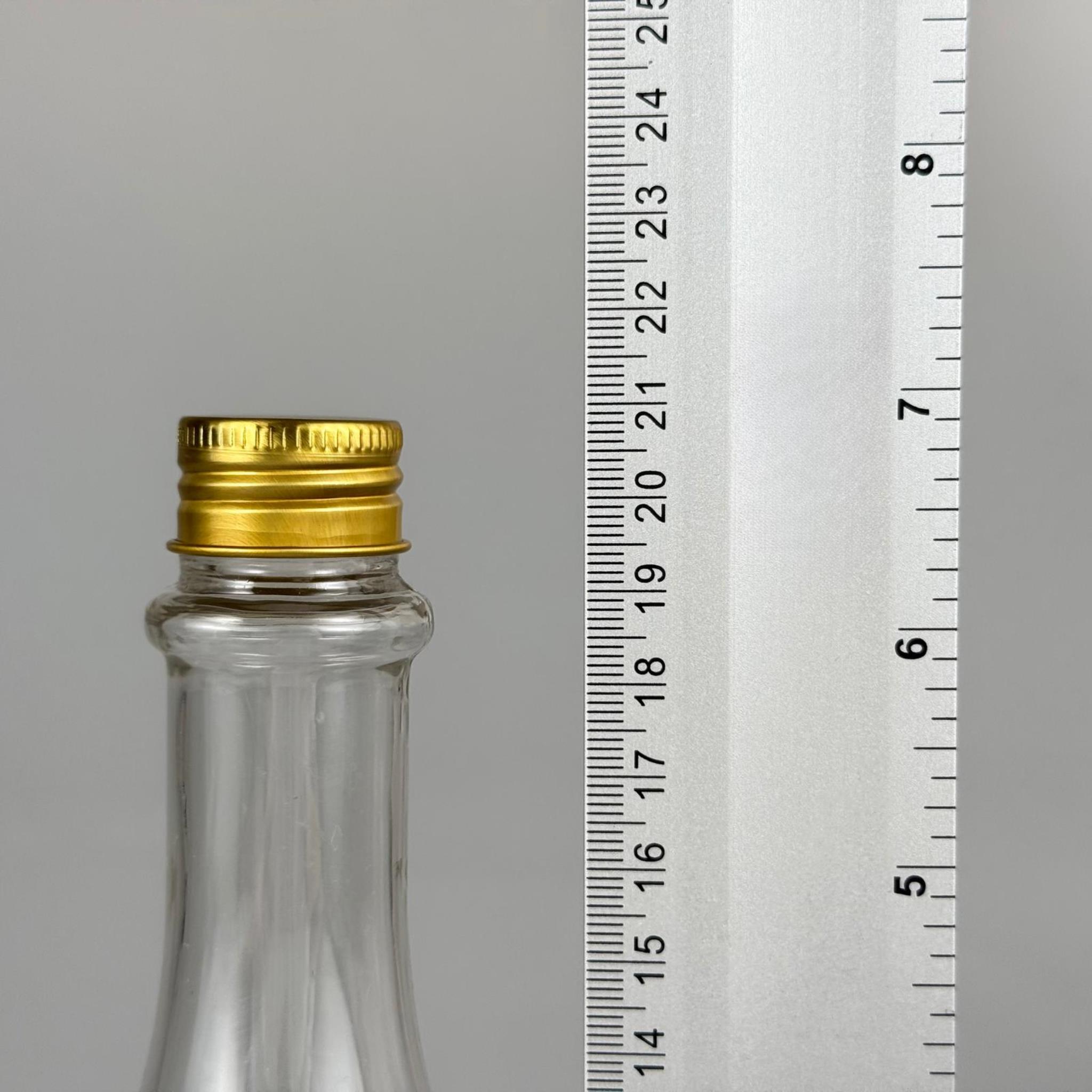 400 CC ŞEFFAF ELİT MODEL PET ŞİŞE (24 AĞIZ) + KÖPÜK CONTALI GOLD METAL ALÜMİNYUM KAPAK - 400 ML PALSTİK ŞİŞE