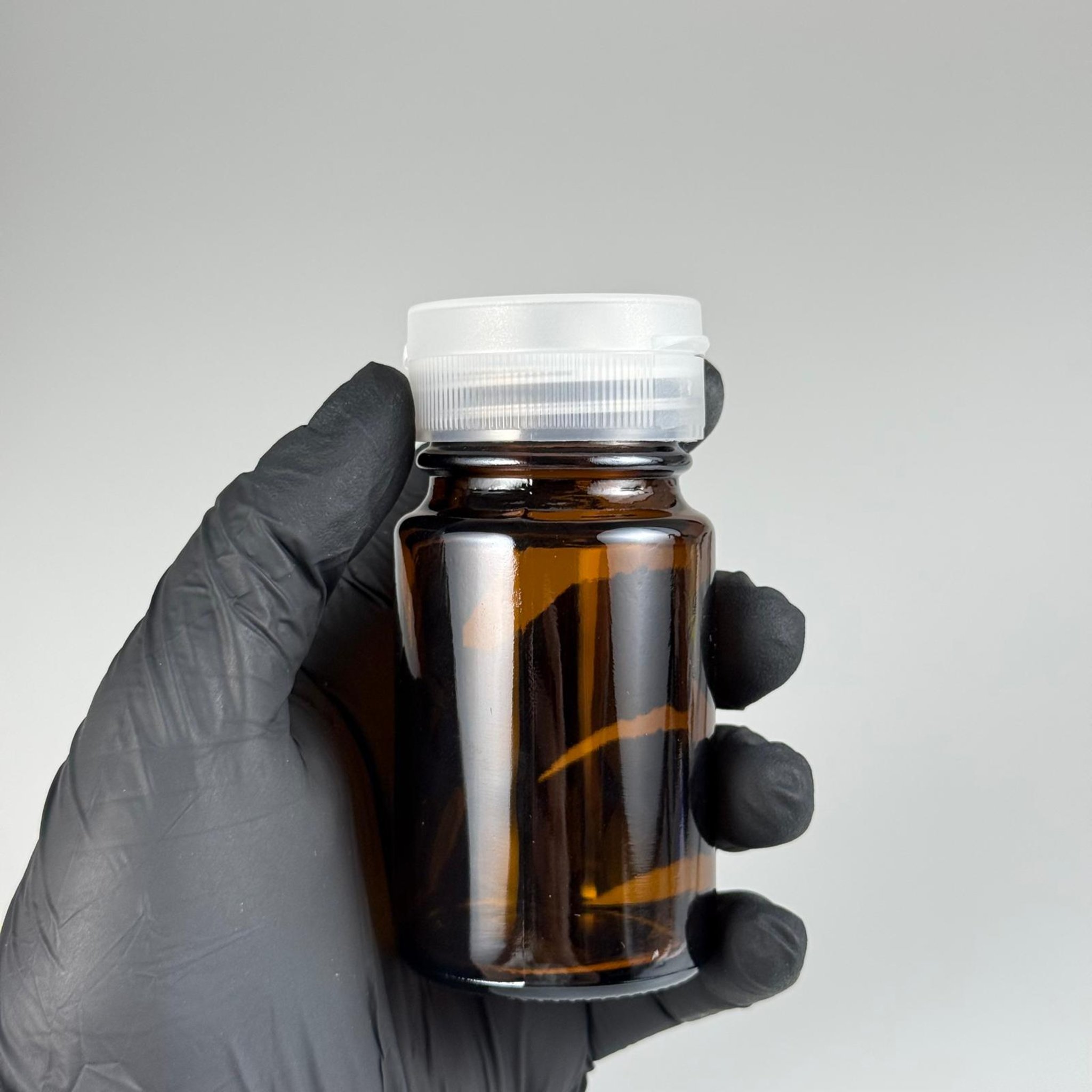 75 CC AMBER CAM TABLET ŞİŞESİ + KÖPÜK CONTALI ŞEFFAF FLİPTOP KAPAKLI TAKIM  - 75 ML KAPSÜL ŞİŞESİ - GENİŞ AĞIZLI İLAÇ ŞİŞESİ - TABLET KAVANOZU