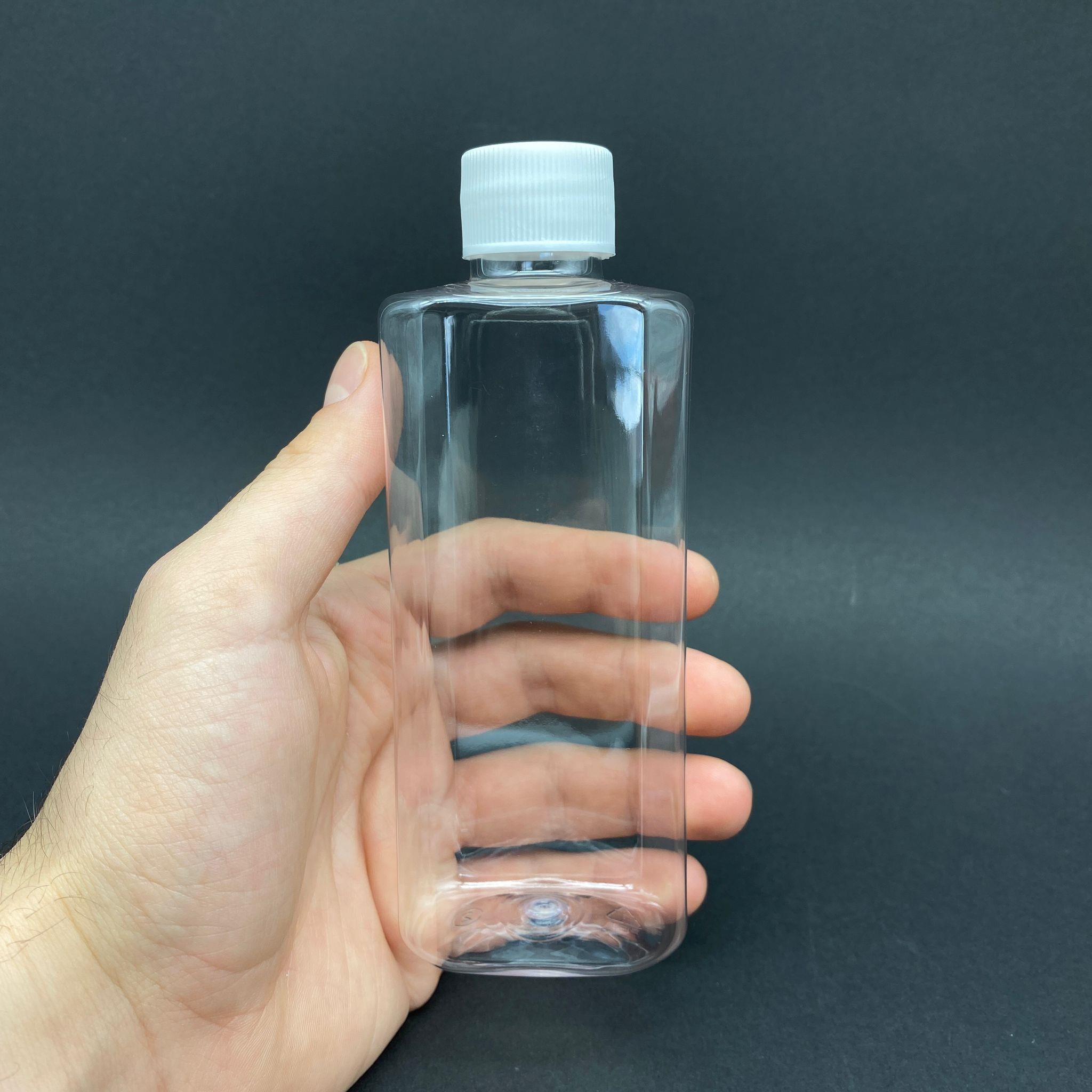 200 CC YASSI PET ŞİŞE - BEYAZ KAPAKLI - 200 ML KAPAKLI PLASTİK ŞİŞE