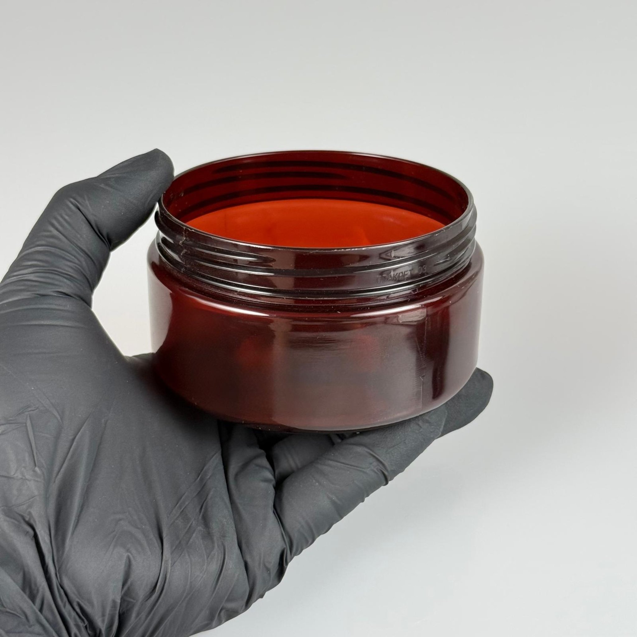 200 CC SERT PLASTİK AMBER KAVANOZ (89 AĞIZ) KAPAKSIZ - 200 ML KAHVERENGİ KAVANOZ