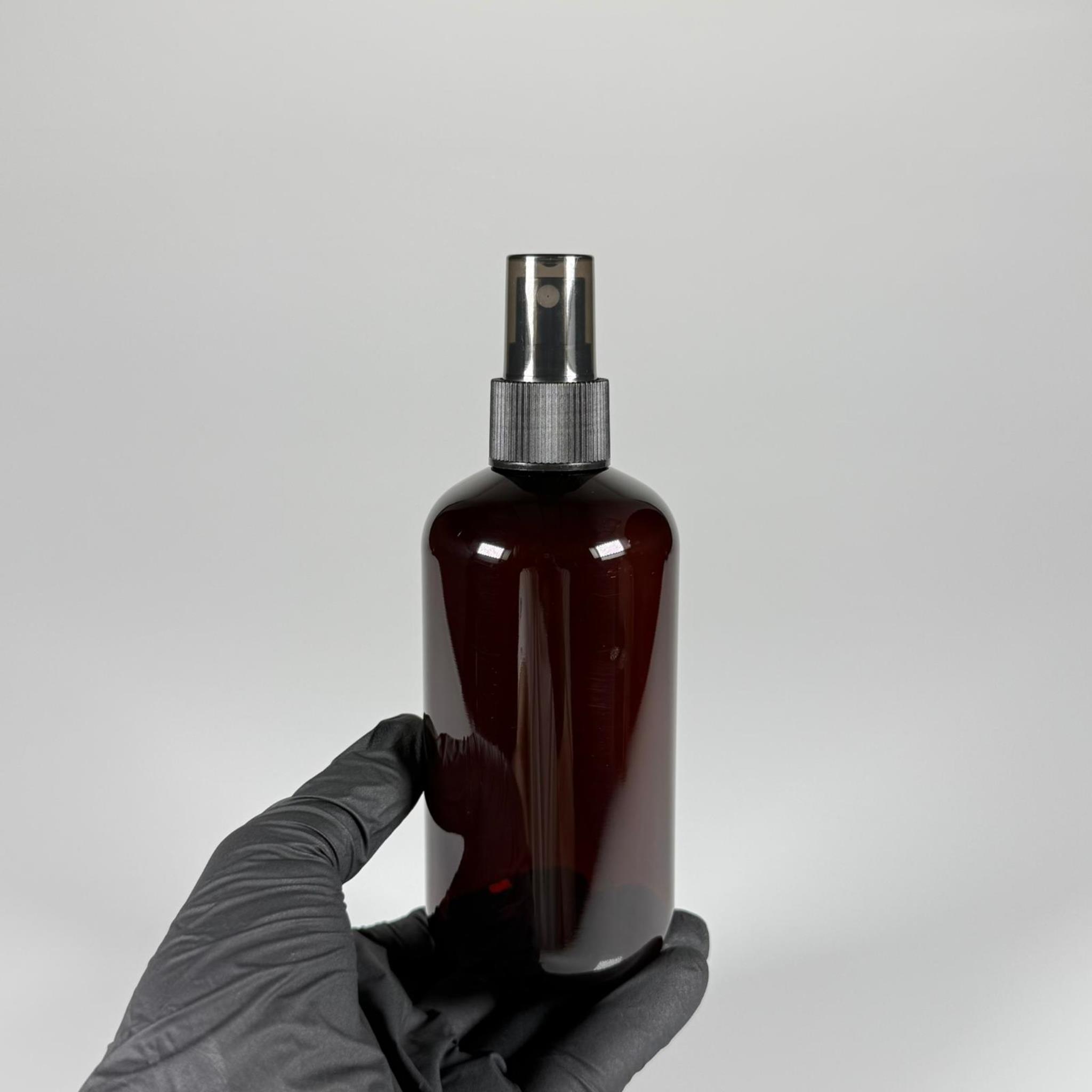 250 CC AMBER ŞİŞE - SİYAH SPREYLİ - 250 ML SPREYLİ PLASTİK ŞİŞE - ZEYNEP MODEL PET ŞİŞE