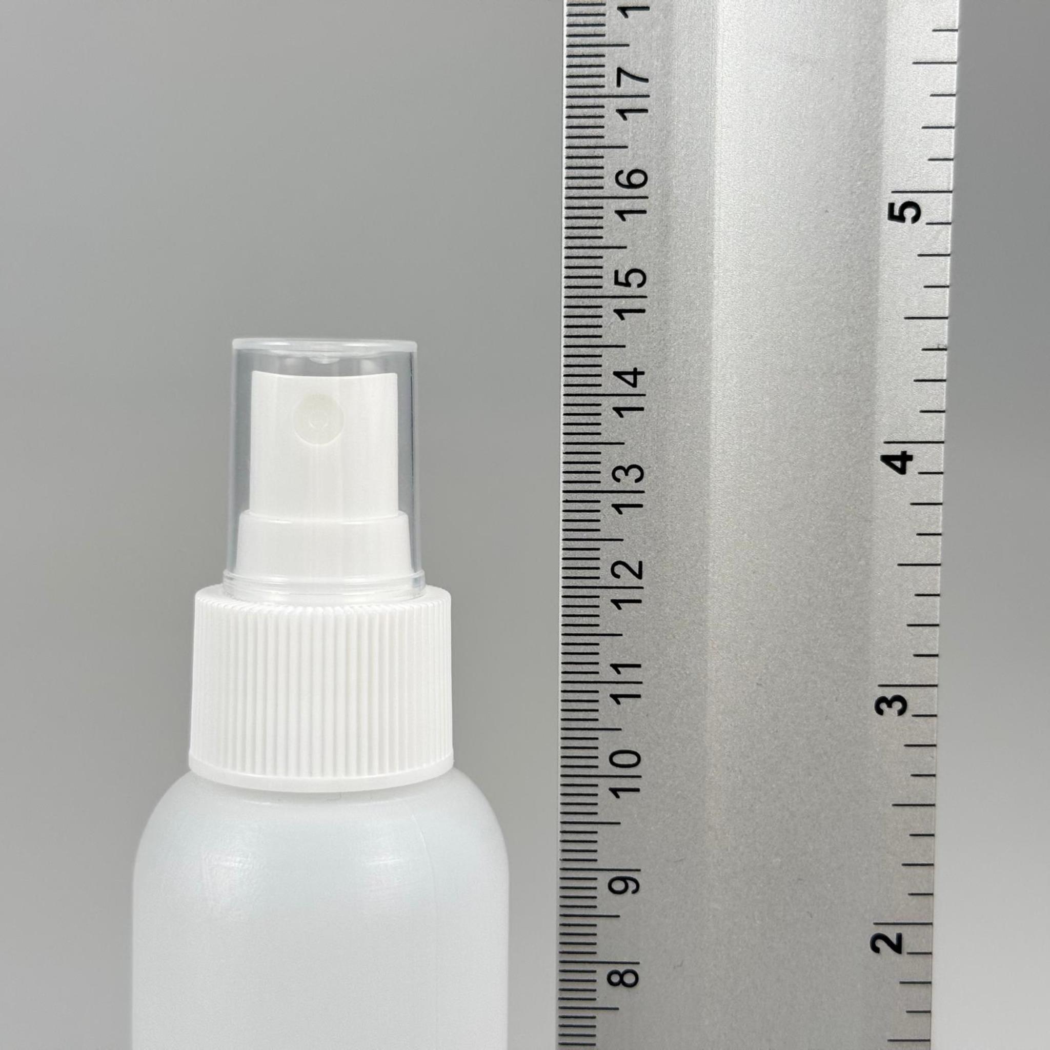 100 CC NATÜREL SERT POLİETİLEN ŞİŞE + BEYAZ SPREYLİ -  24 MM  - 100 ML SERT POLİETİLEN ŞİŞE