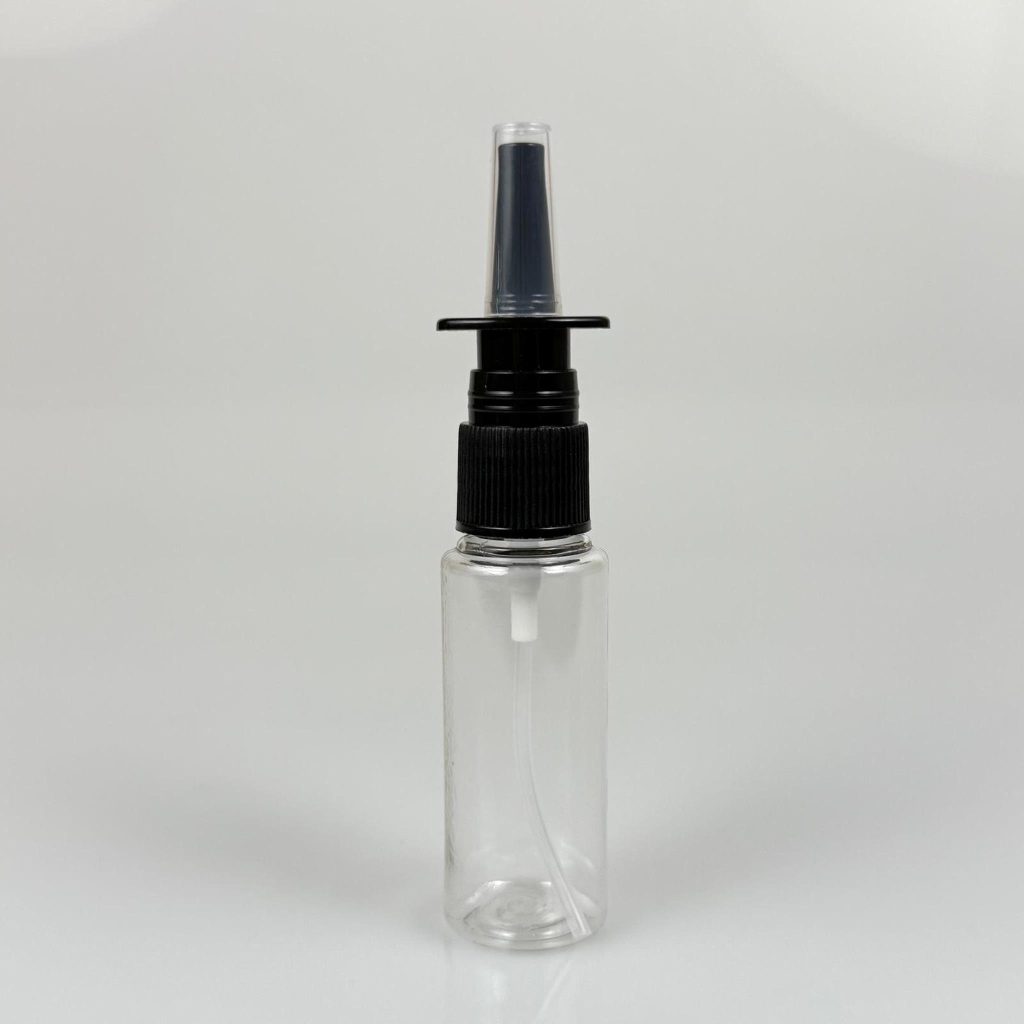 30 CC ŞEFFAF PET ŞİŞE- SİYAH NAZAL BURUN SPREYLİ 30 ML PLASTİK ŞİŞE