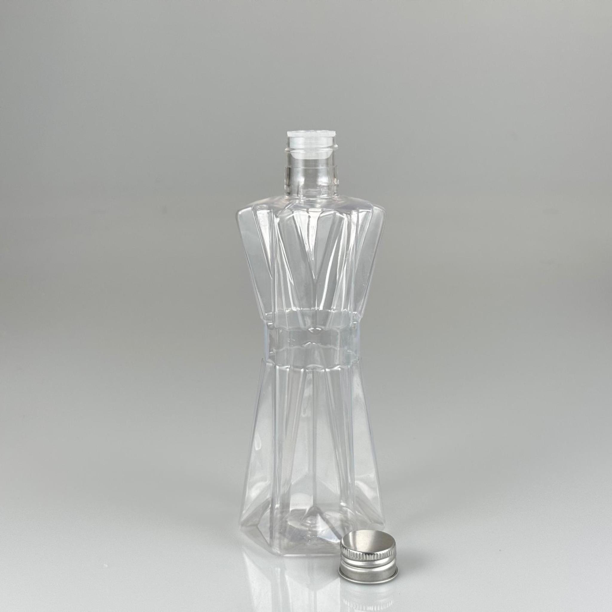 300 CC ELMAS MODEL PET KOLONYA ŞİŞESİ - 24 AĞIZ (27 GR) + KÖPÜK CONTALI GÜMÜŞ METAL ALÜMİNYUM KAPAK+ KOLONYA TIPALI TAKIM - 300 ML KAPAKLI PLSTİK ŞİŞELER