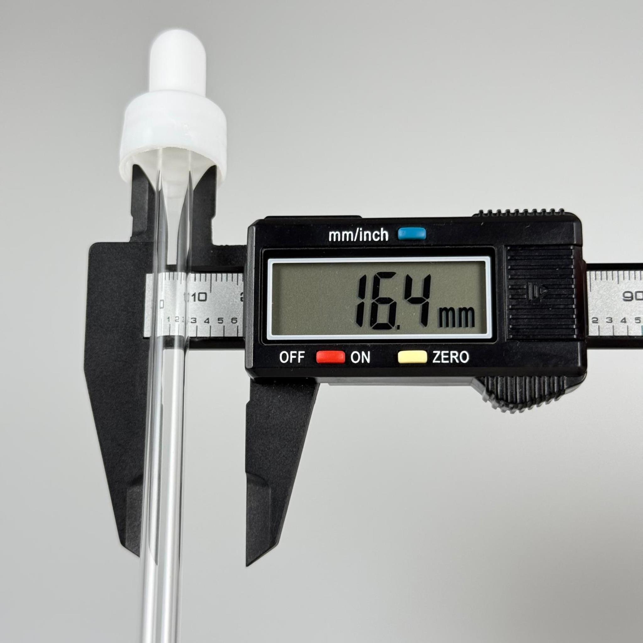 18 MM CAM DAMLALIKLI TAKIM - BEYAZ EMZİK +  DELİKLİ PLASTİK DÜZ BEYAZ KAPAK + 140 MM CAM PİPET