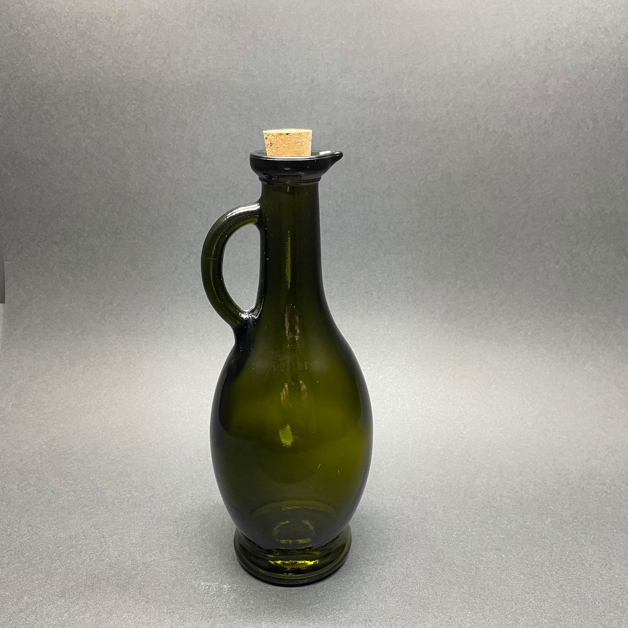 500 CC GAGALI KULPLU YAĞLIK CAM ŞİŞE - 500 ML GALON YAĞDANLIK ŞİŞE - YAĞ ŞİŞESİ - YEŞİL - MANTAR TIPALI