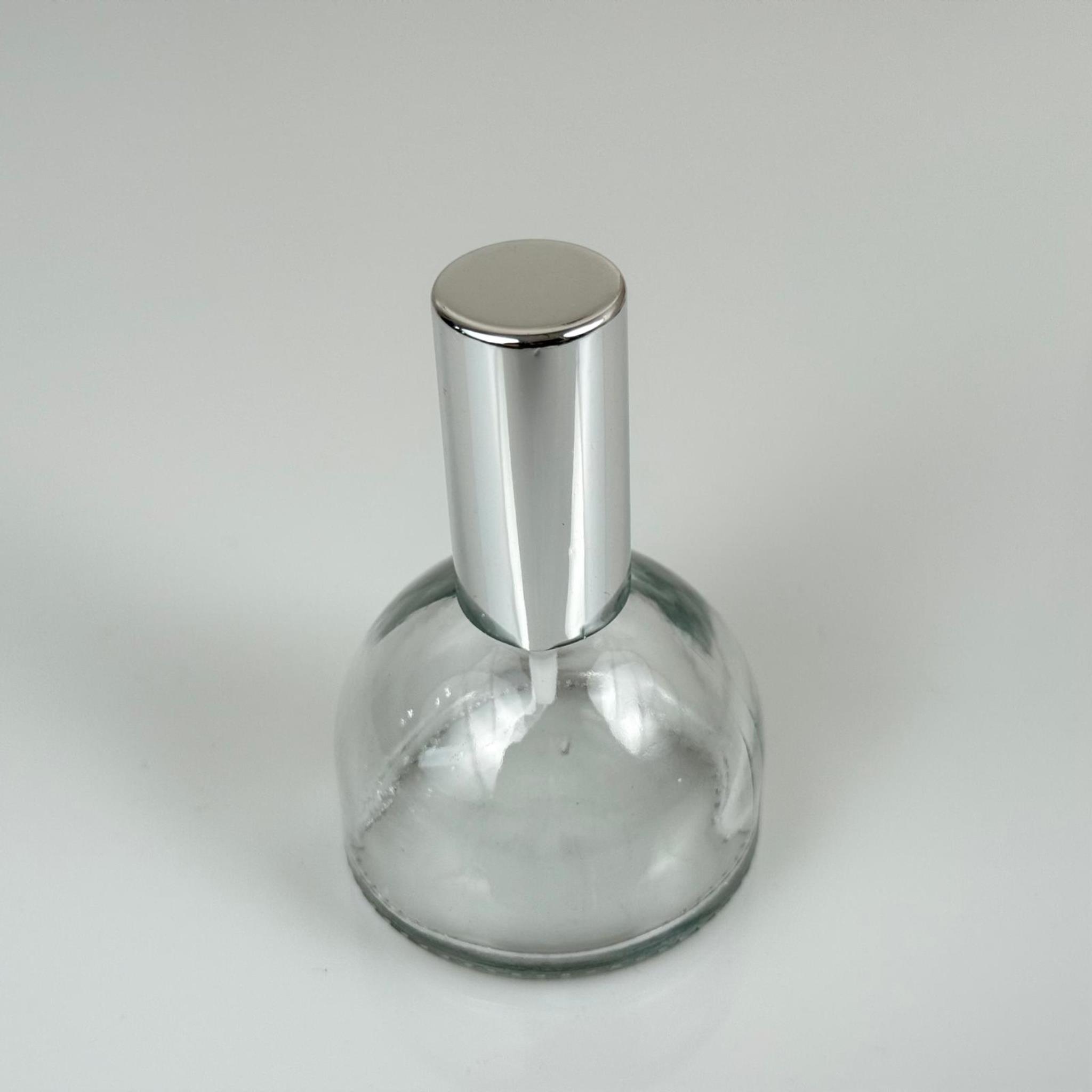 50 CC KUBBE CAM ŞİŞE + GÜMÜŞ SPREY FISFIS - 50 ML HEDİYELİK CAM KOLONYA ŞİŞESİ - PARFÜM ESANS ŞİŞESİ - DÜĞÜN, NİŞAN, SÖZ, KINA, CENAZE, PROMOSYON, PARFÜM İÇİN HEDİYELİK KOLONYA ŞİŞELERİ