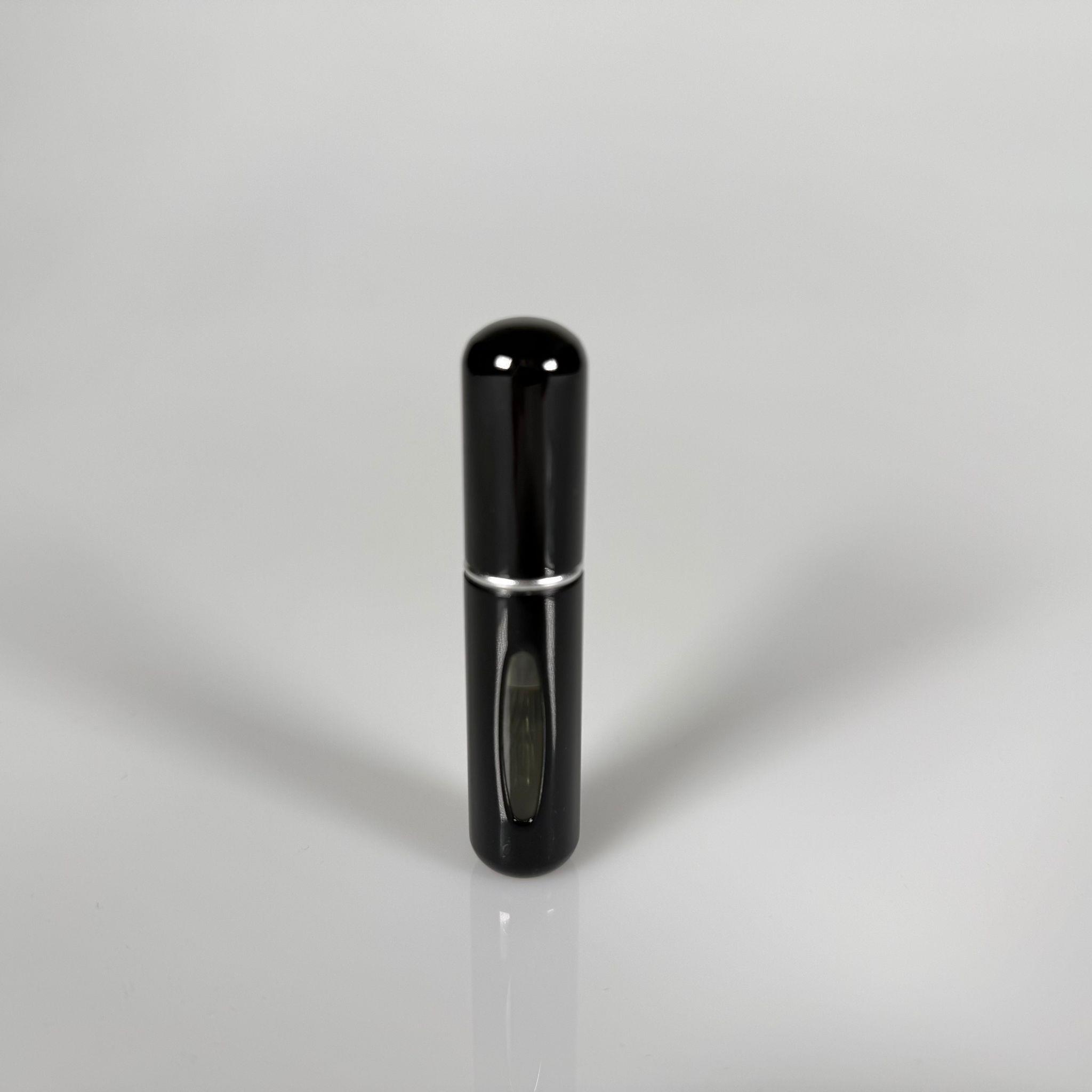 CEP PARFÜM ŞİŞESİ, ALTTAN DOLDURMA, 5 ML ATOMİZER FISFISLI MİNİ SEYAHAT PARFÜM ŞİŞESİ, 5 CC ALTTAN DOLDURULABİLİR MİNİ CEP PARFÜM ŞİŞESİ SİYAH