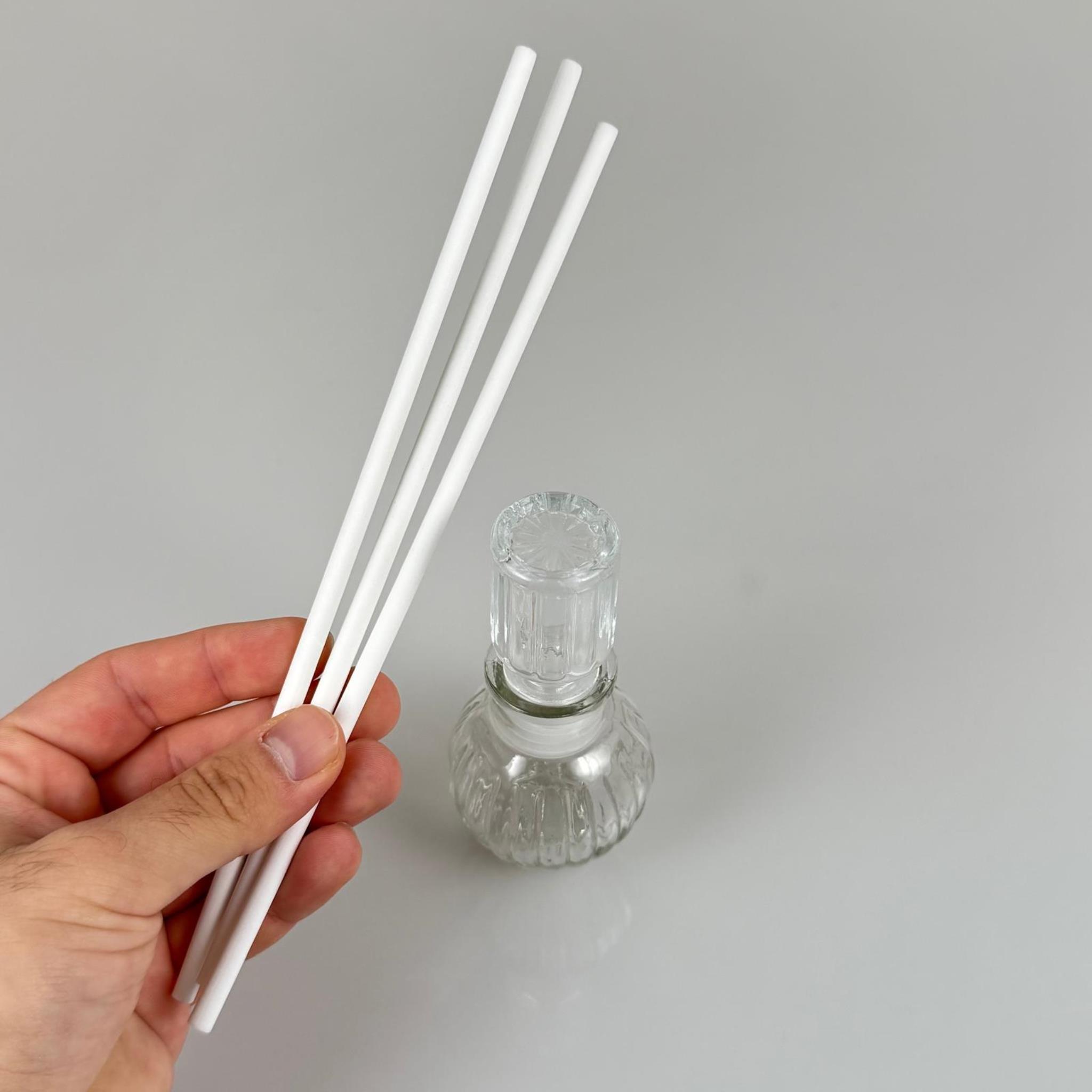 YUVARLAK  LÜKS MODEL CAM BAMBU ODA KOKUSU ŞİŞESİ + CAM TIPA + 3 ADET FİBER BEYAZ BAMBU ÇUBUK - 50 ML SET TAKIM - HEDİYELİK PROMOSYON LÜX DİFFUSER ŞİŞELERİ