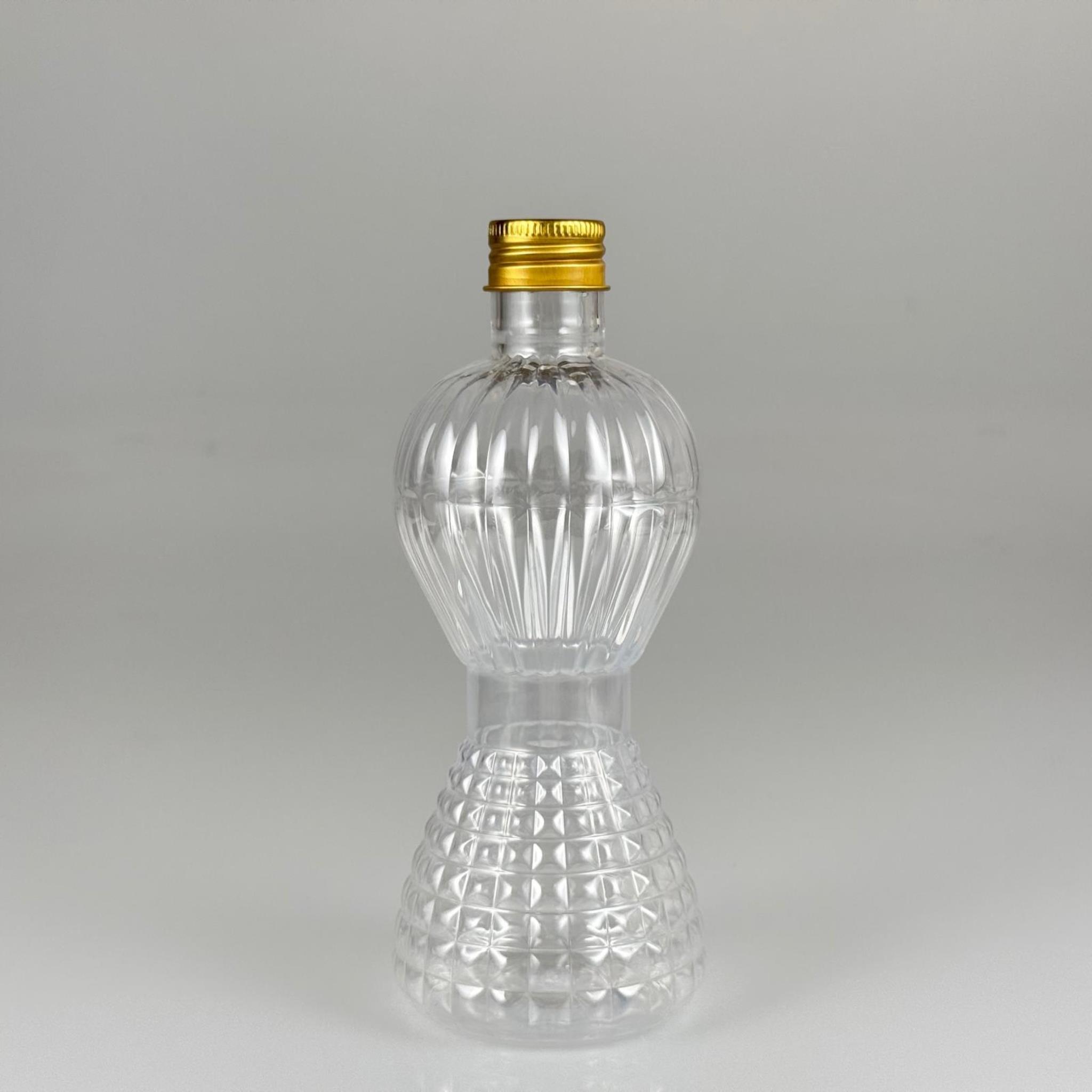 300 CC PIRLANTA ŞİŞE (CAMPET) 24 AĞIZ + KÖPÜK CONTALI GOLD METAL ALÜMİNYUM KAPAK - 300 ML CAMPET PIRLANTA ŞİŞE