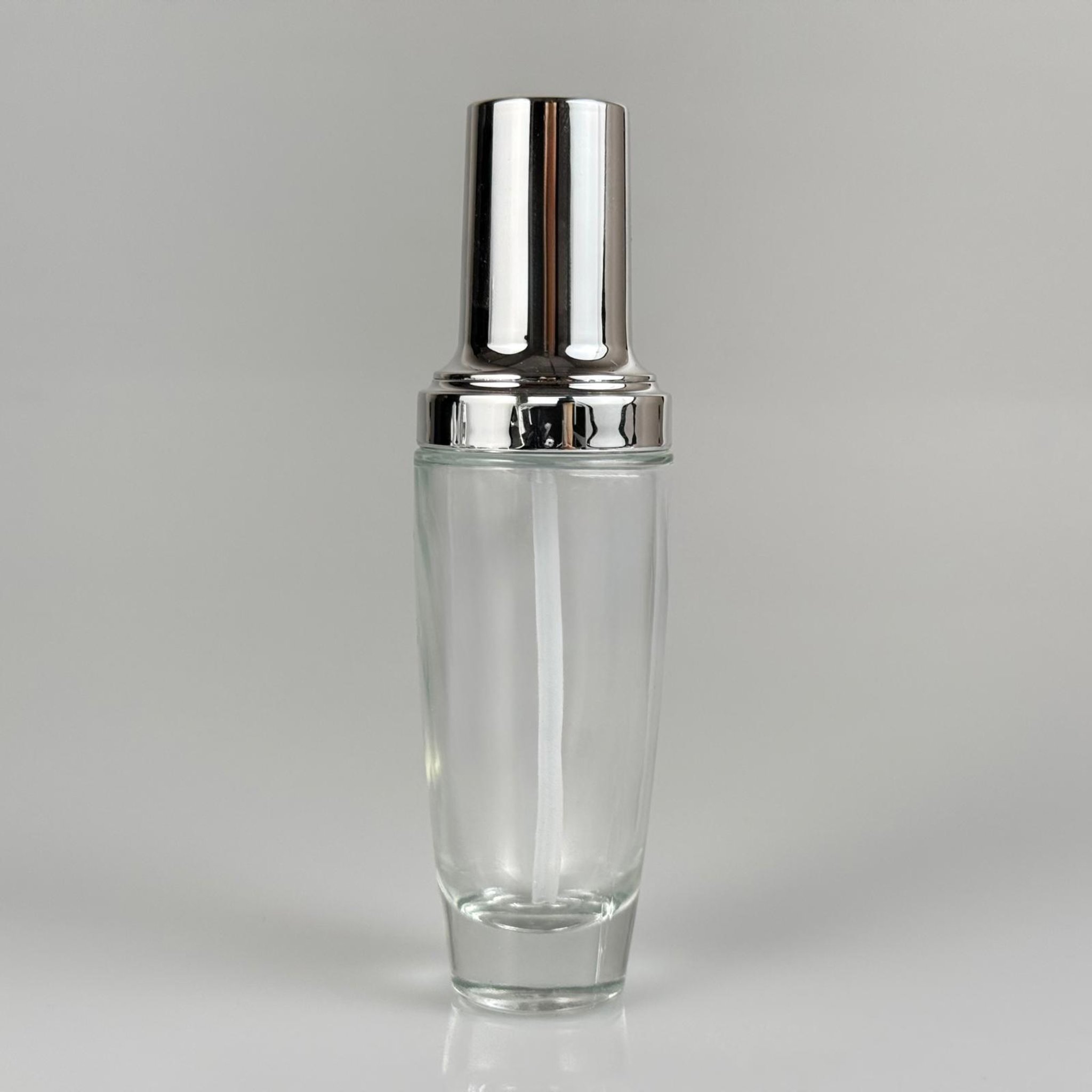 50 ML ROMA ŞİŞE - GÜMÜŞ METAL POMPALI BOŞ LÜX KREM VE LOSYON ŞİŞELERİ