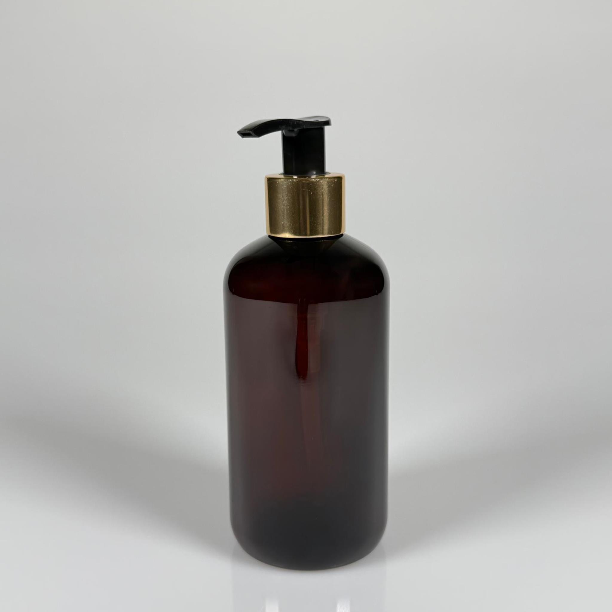 250 CC AMBER ŞİŞE - GOLD POMPALI - 250 ML POMPALI PLASTİK ŞİŞE - ZEYNEP MODEL PET ŞİŞE