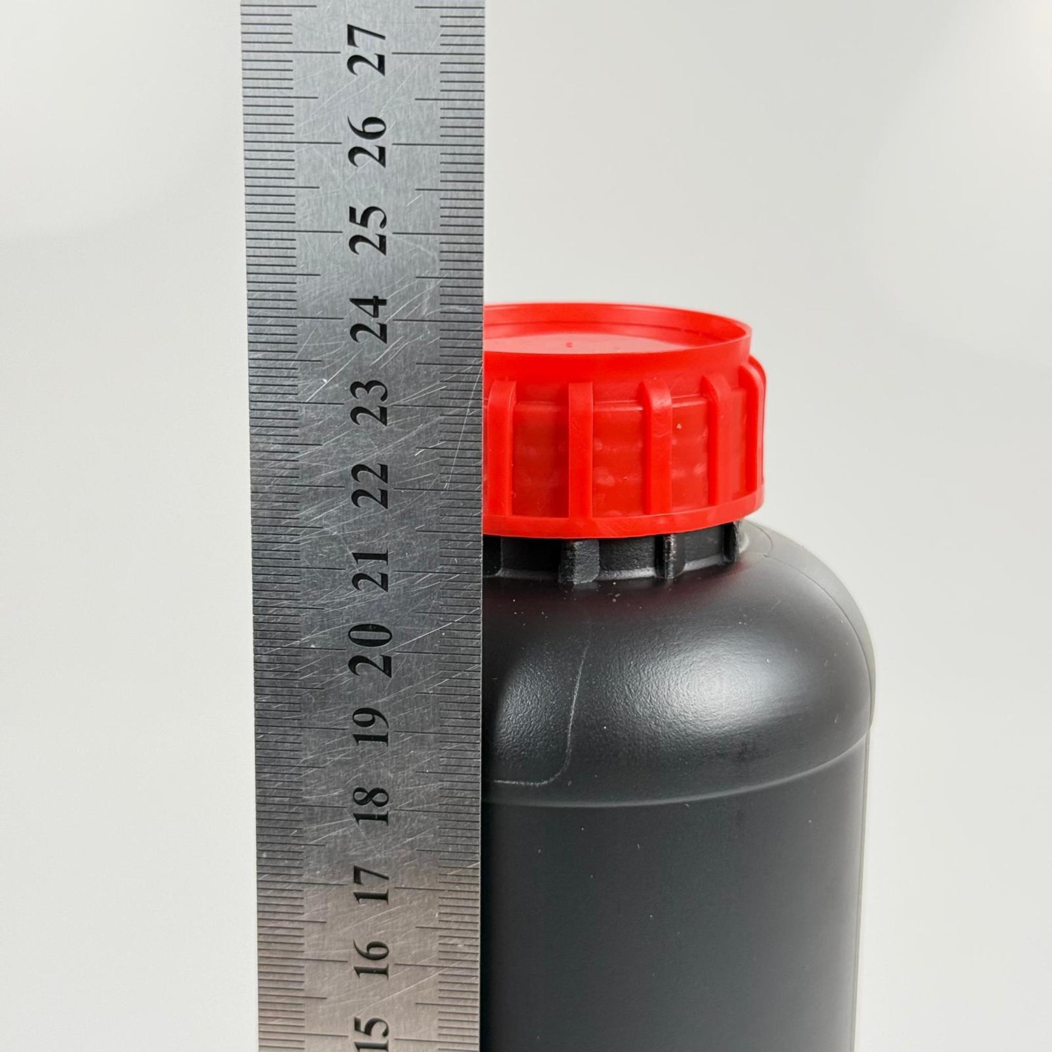 1 LT ZİRAİ İLAÇ BİDONU SİYAH + KIRMIZI ALÜMİNYUM FOLYOLU İNDİKSİYON CONTA SK50 KAPAK - 1000 CC PE POLİETİLEN TARIM BİDON
