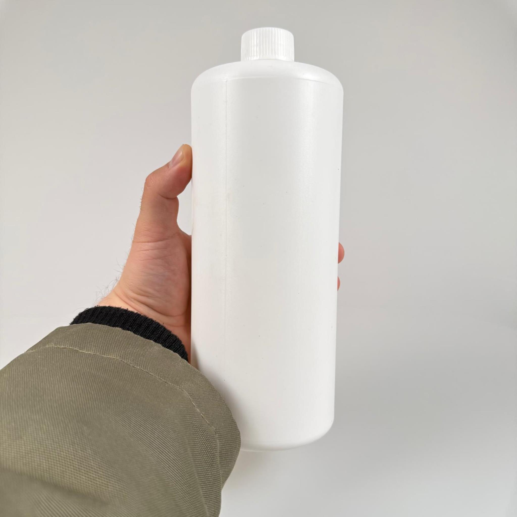 1000 CC BEYAZ PLASTİK ŞİŞE - BEYAZ CONTALI KAPAKLI - 1000 ML PLASTİK ŞİŞE