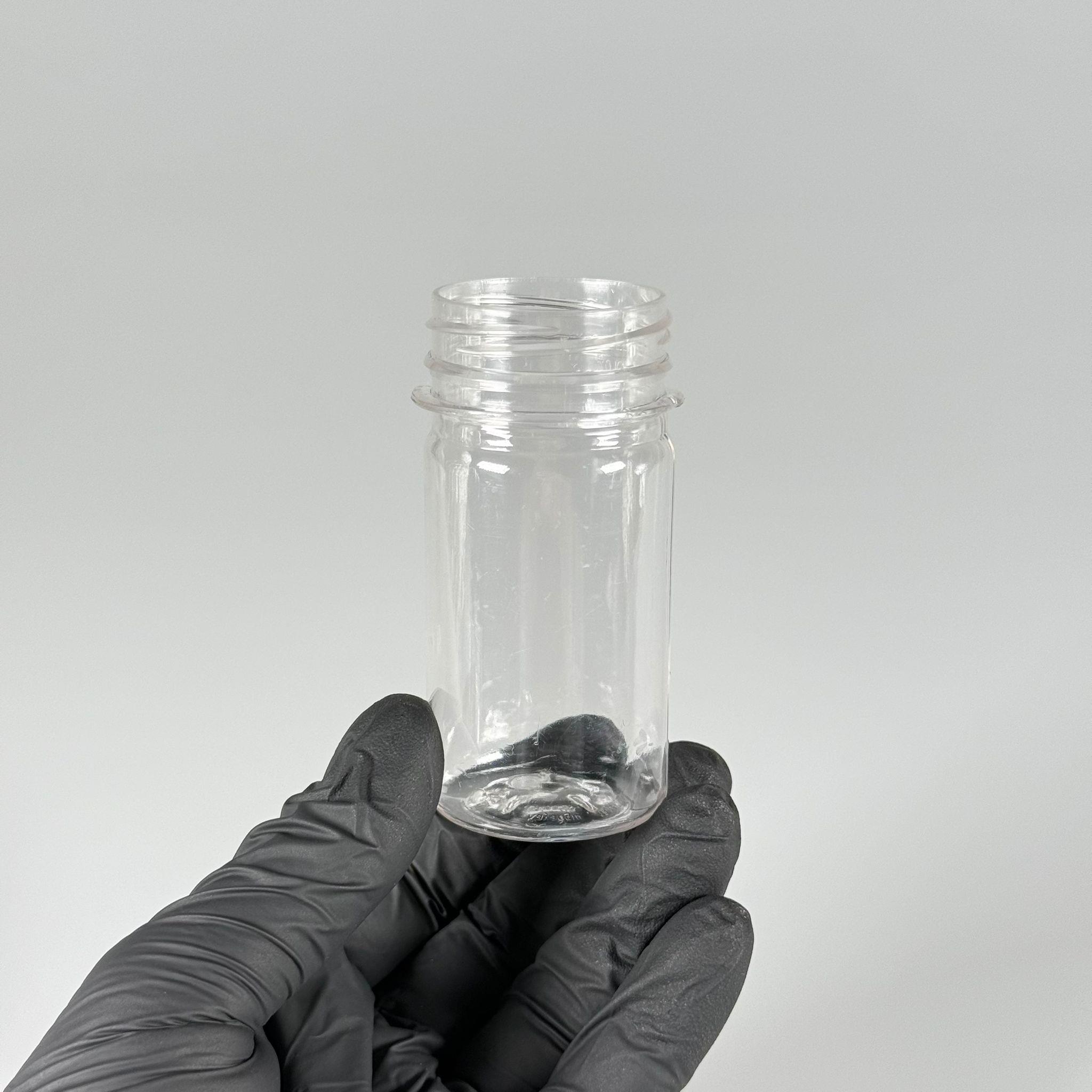 60 CC SİLİNDİR PET ŞİŞE (15,6 GR) - 38 MM GENİŞ AĞIZLI KAPAKSIZ - 60 ML PLASTİK BOŞ ŞİŞELER