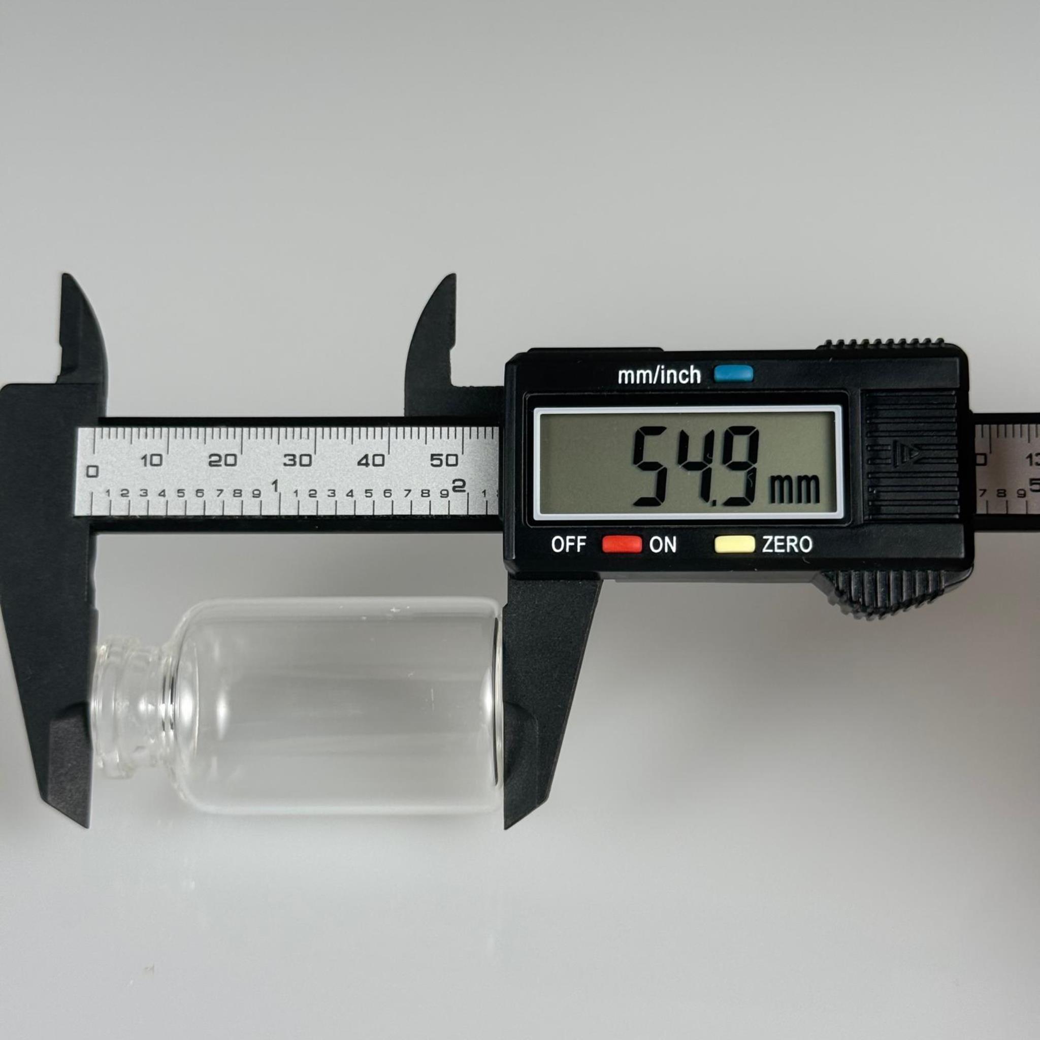 BOROSİLİKAT ŞEFFAF CAM ŞİŞE - 25 CC - 30/55 MM 20 MM