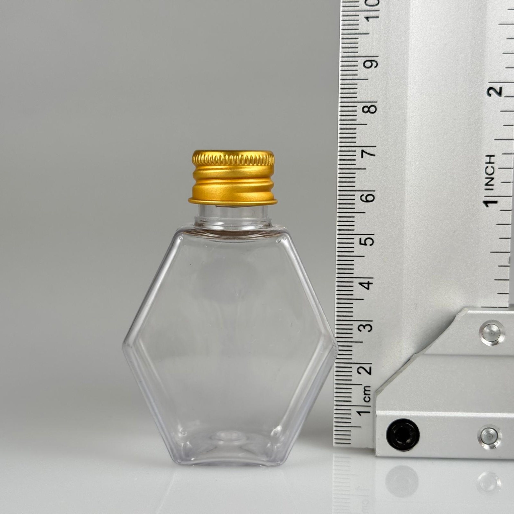 40 CC ALTIGEN PET ŞİŞE - KÖPÜK CONTALI GOLD ALÜMİNYUM METAL KAPAKLI TAKIM - 40 ML ŞEFFAF PET ŞİŞE