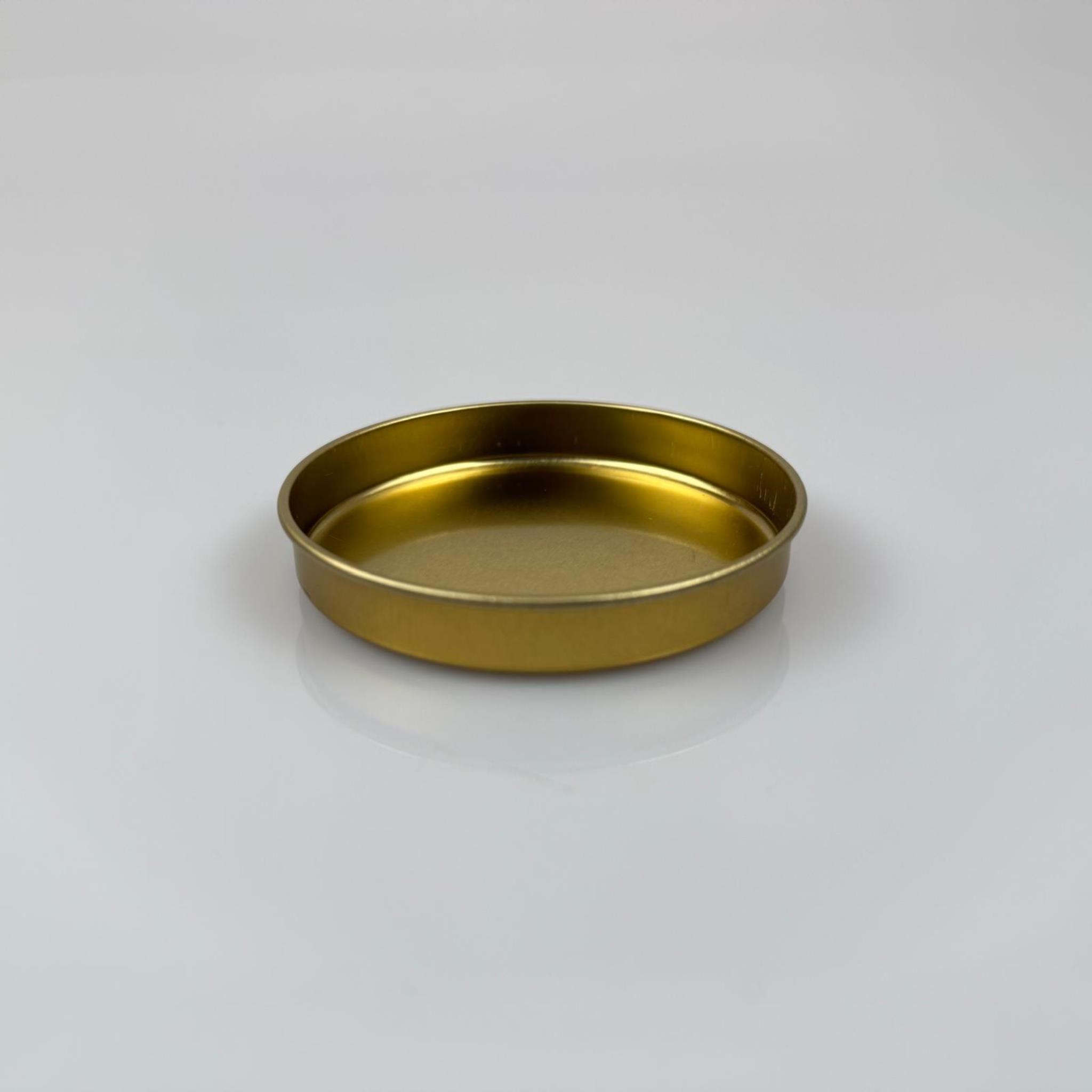 50 CC TENEKE KUTU - GOLD - KAPAKSIZ - METAL AMBALAJ - MUM TENEKESİ 77x 12 MM