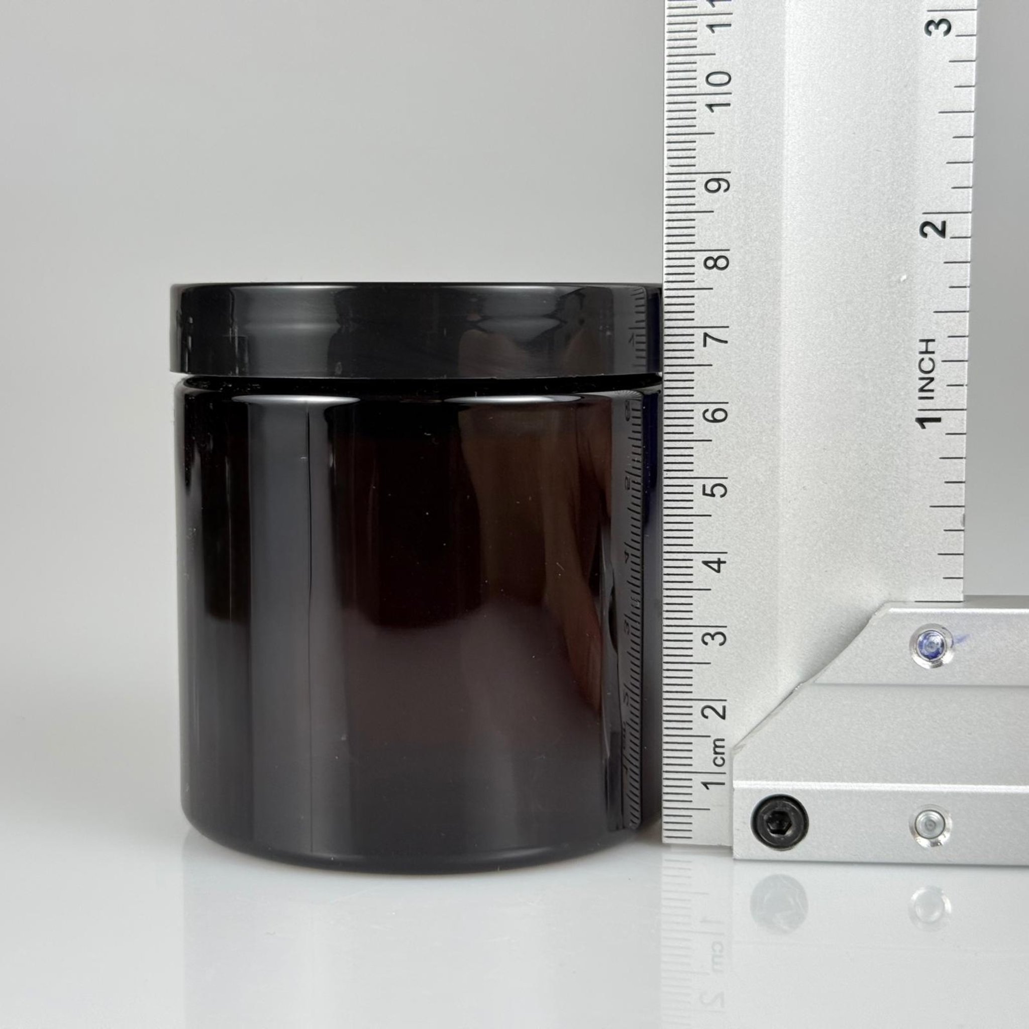 250 CC AMBER SERT PLASTİK KAVANOZ - SİYAH PLASTİK KAPAKLI + KENDİNDEN YAPIŞKANLI KÖPÜK CONTSLI TAKIM - 250 ML PLASTİK KREM KAVANOZU