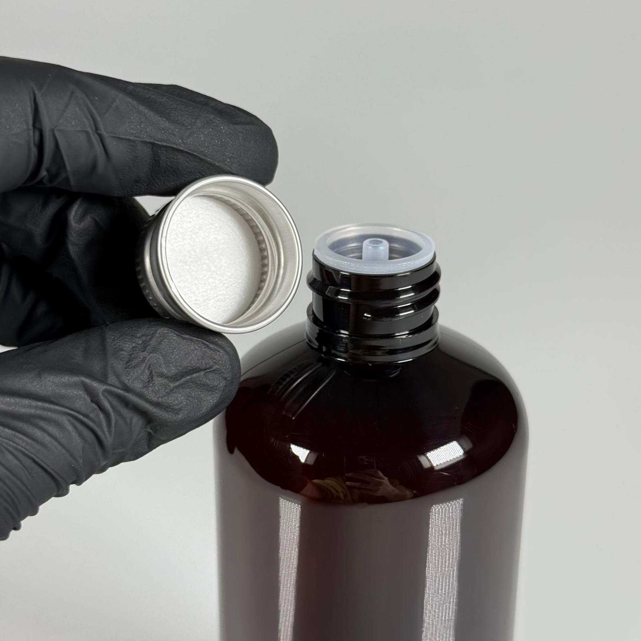 250 CC AMBER ŞİŞE - GÜMÜŞ METAL KAPAKLI + KOLONYA TIPALI - 250 ML PLASTİK KOLONYA ŞİŞESİ - ZEYNEP MODEL PET ŞİŞE