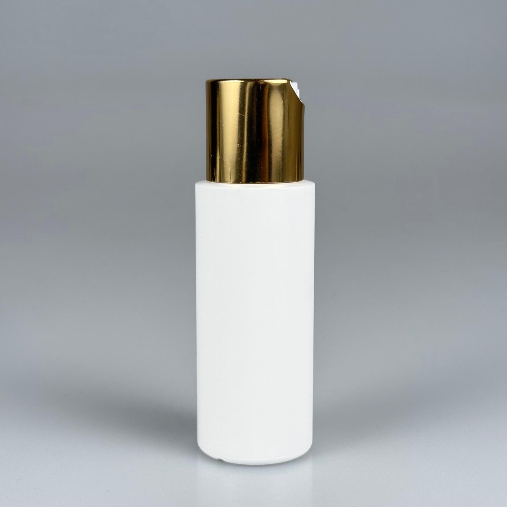 50 CC BEYAZ POLİETİLEN ŞAMPUAN ŞİŞESİ -  50 ML GOLD DİSKTOP ŞAMPUAN KAPAKLI ( ÜSTÜ BEYAZ ) TAKIM