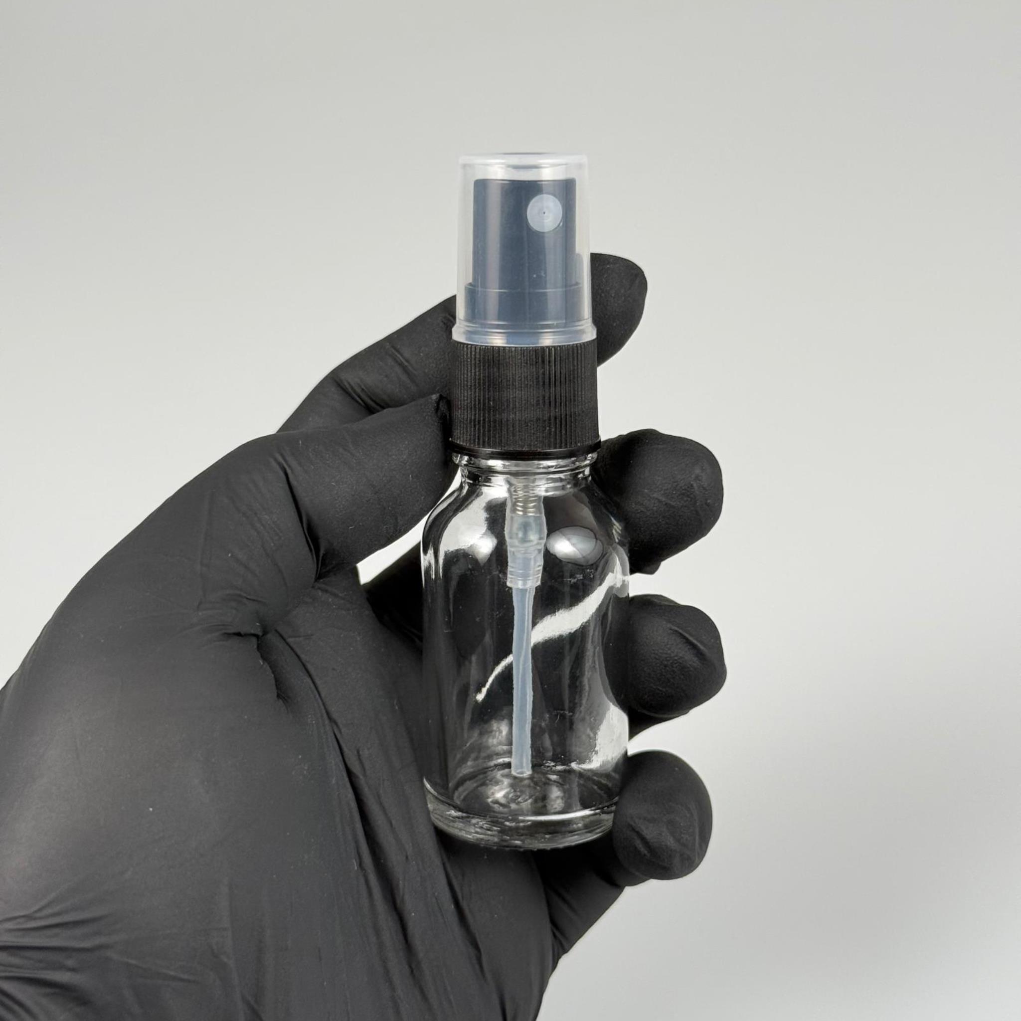 15 CC ŞEFFAF CAM ŞİŞE SİYAH SPREYLİ TAKIM - 15 ML SPREYLİ ŞİŞE