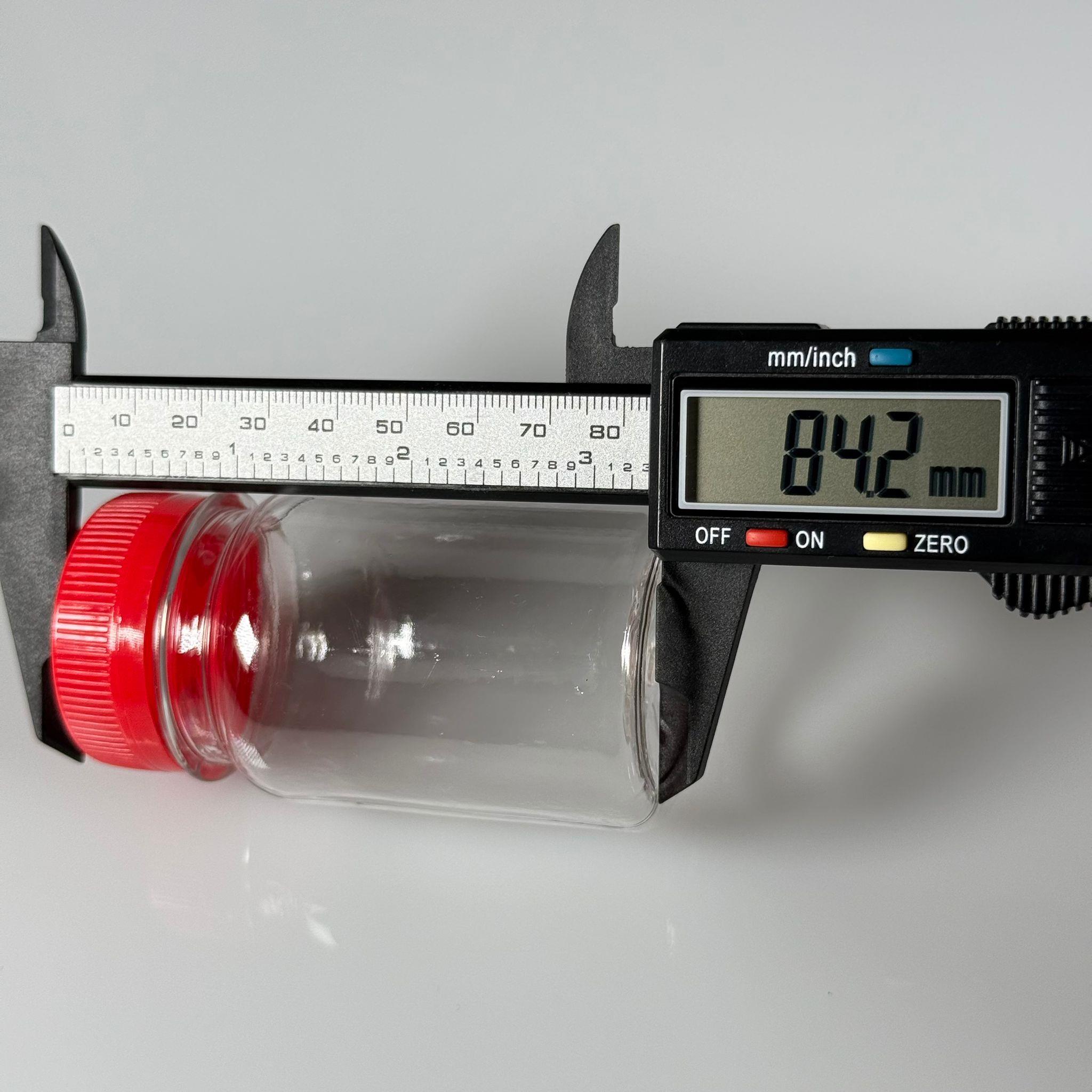 100 CC SİLİNDİR PET ŞİŞE (15,6 GR) - 38 MM GENİŞ AĞIZLI KİLİTLİ KIRMIZI KAPAKLI  - 100 ML PLASTİK BOŞ ŞİŞELER