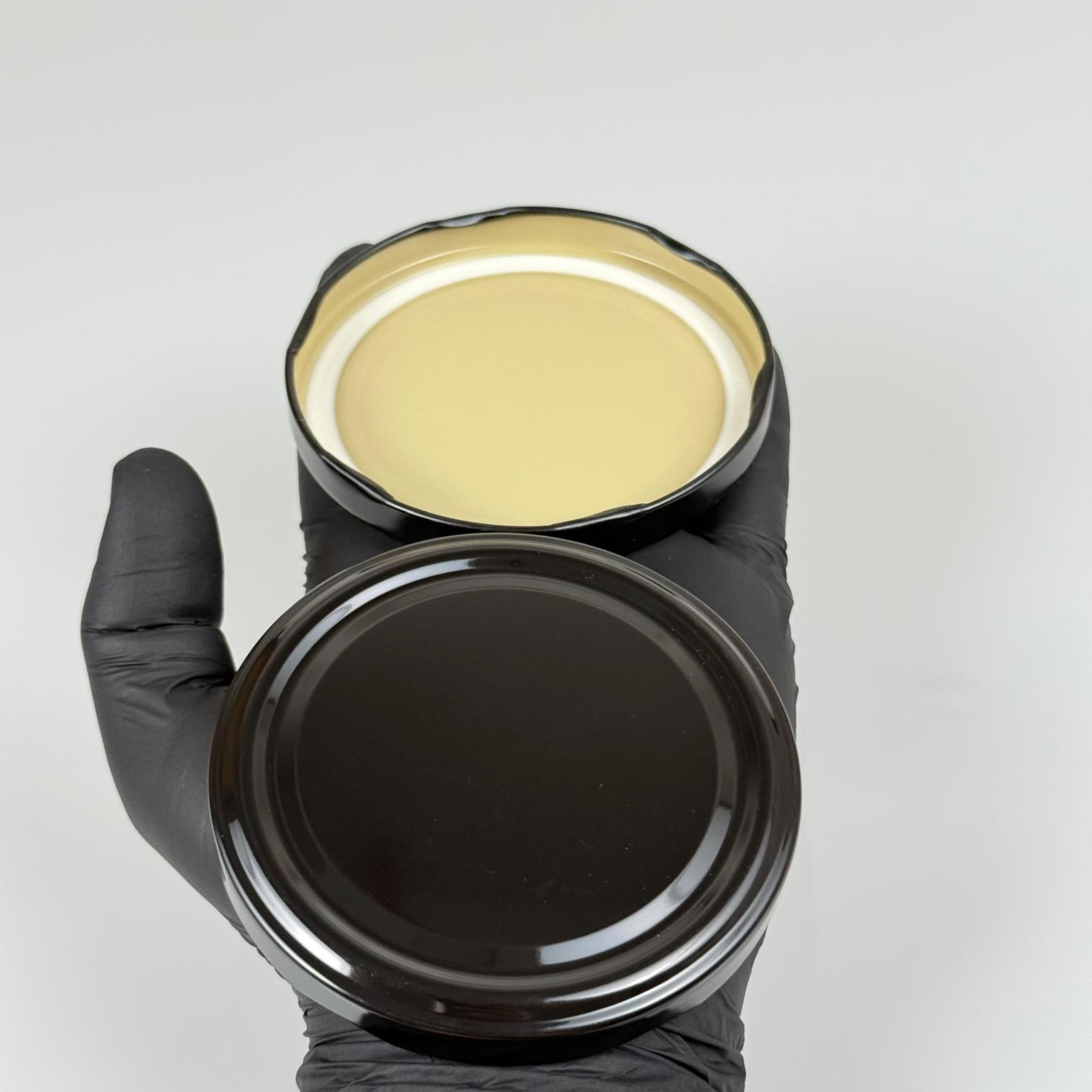 82 MM TWİST-OFF SİYAH DÜZ (MC082RTS476E) RP10 - SİLGAN MARKA KAVANOZ KAPAĞI - METAL KONSERVE KAPAK
