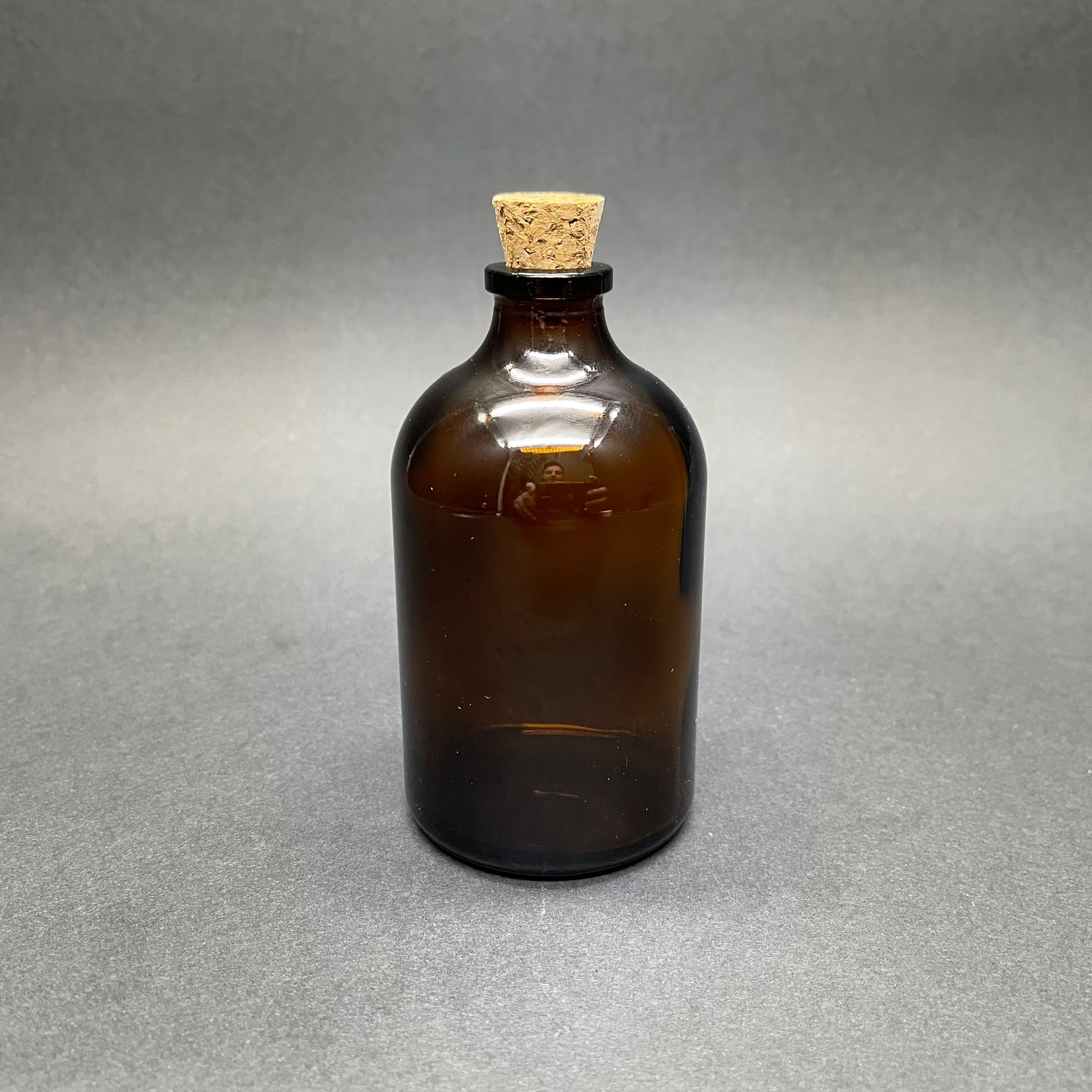 100 CC AMBER MANTAR TIPALI CAM ŞİŞE - MANTAR TIPALI KAHVERENGİ CAM ŞİŞE 100 ML