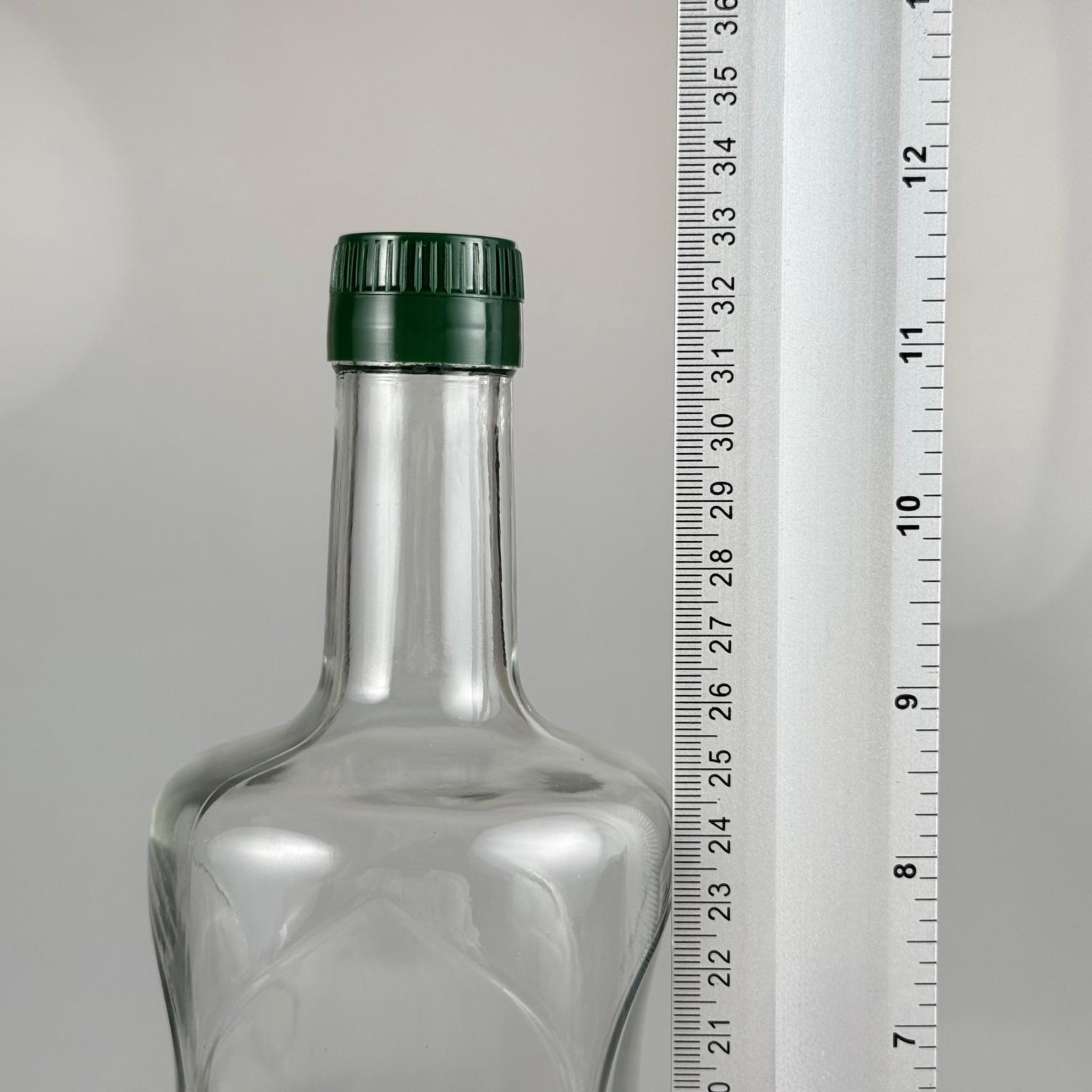 1000 CC DESENLİ DORİKA ŞEFFAF CAM ŞİŞE + YEŞİL ÇAKMA KAPAKLI TAKIM - 1000 ML MANTAR TIPALI ÇAKMA AĞIZ  CAM ŞİŞE