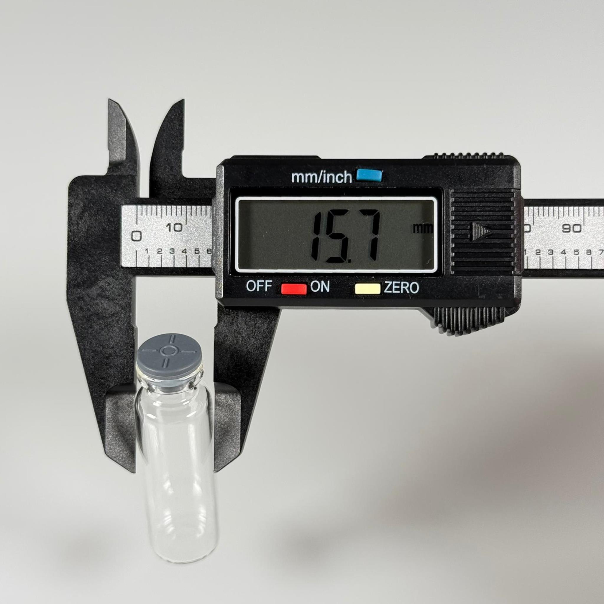 5 ML vial flakon şişe - 13 ağız 5 cc şeffaf cam ilaç şişesi + kauçuk butil enjektör tıpası