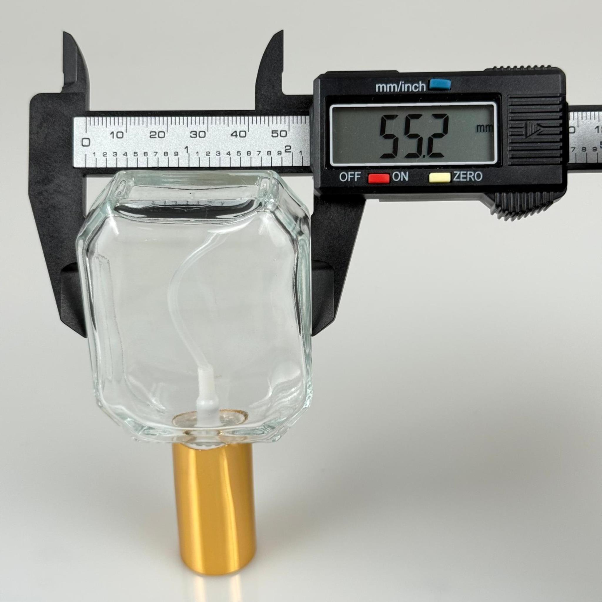 50 ML CAM KOLONYA, PARFÜM VB ŞİŞELERİ - METAL ALÜMİNYUM GOLD KAPAK + VİDALI SPREY + 50 CC KAZABLANKA ŞEFFAF ŞİŞE SET TAKIM