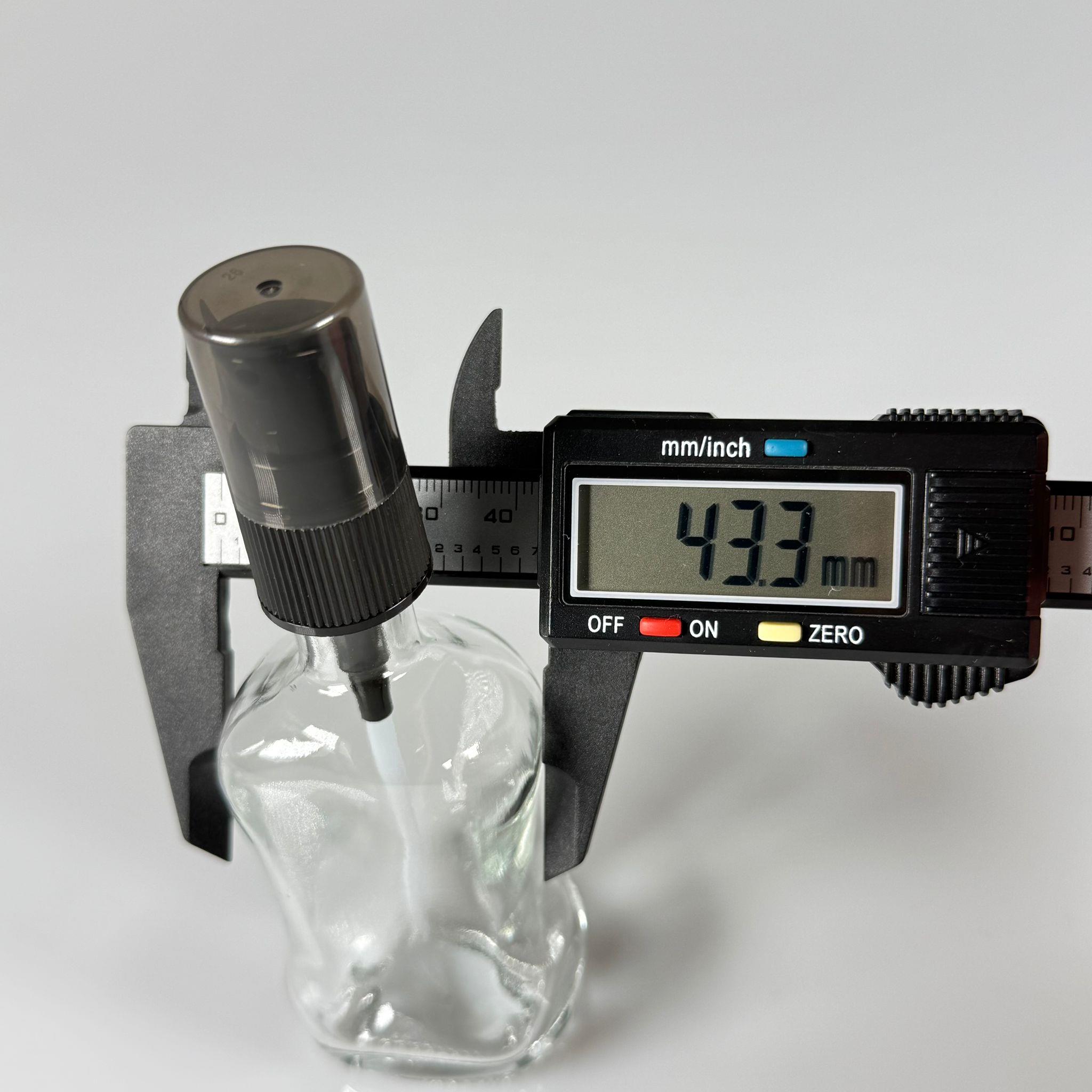 50 CC BOĞAZLI İNCE BELLİ CAM ŞİŞE - SİYAH LOSYON POMPALI - 50 ML PRESTİJLİ ŞİŞE