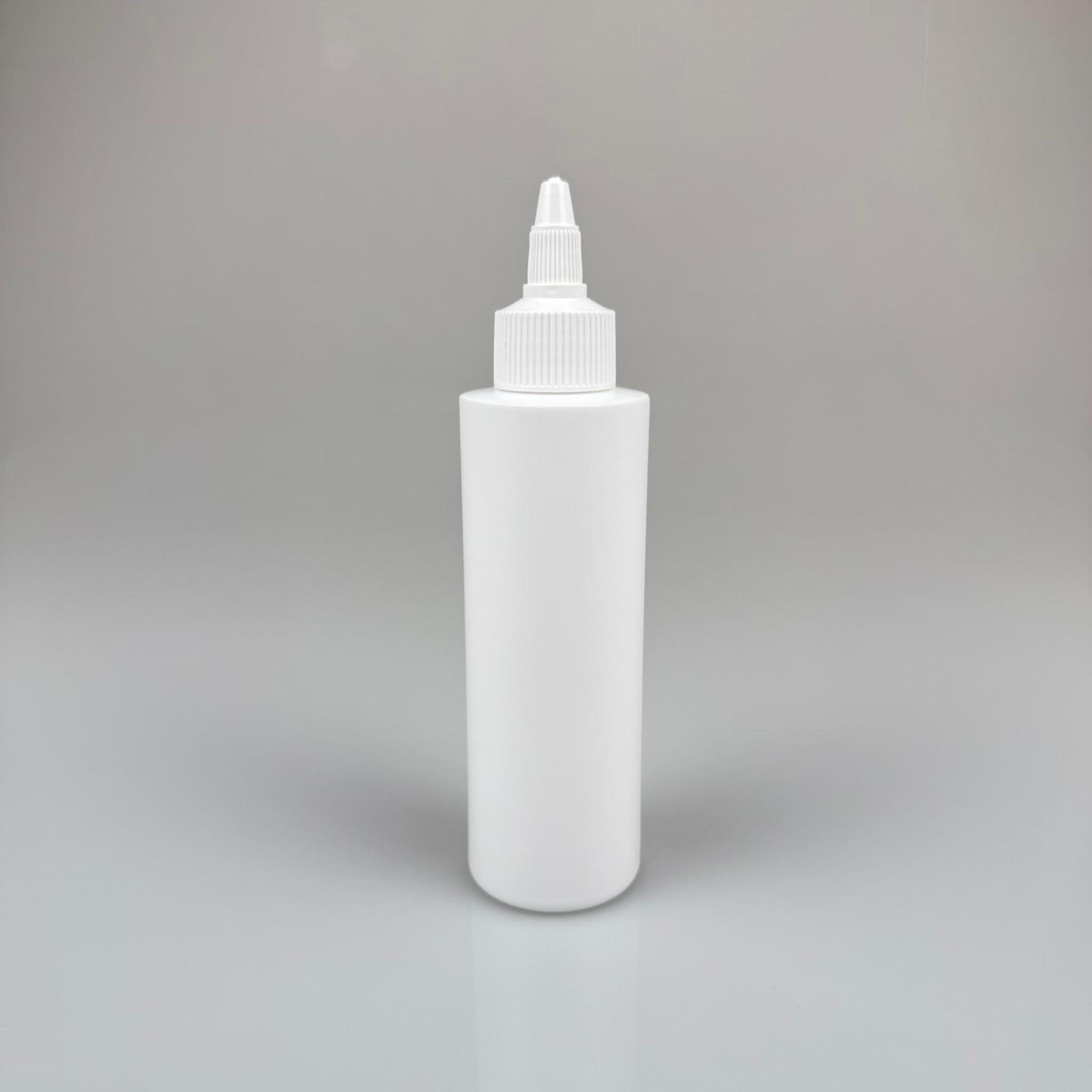 YAĞ, SOS, ACI SOS, SİRKE, SRIRACHA, MÜREKKEP, TUTKAL AKITICI VB BOŞ ŞİŞELERİ - BEYAZ SİVRİ TWİST AKITICI KAPAK + 150 ML BEYAZ POLİETİLEN PLASTİK ŞİŞE TAKIM