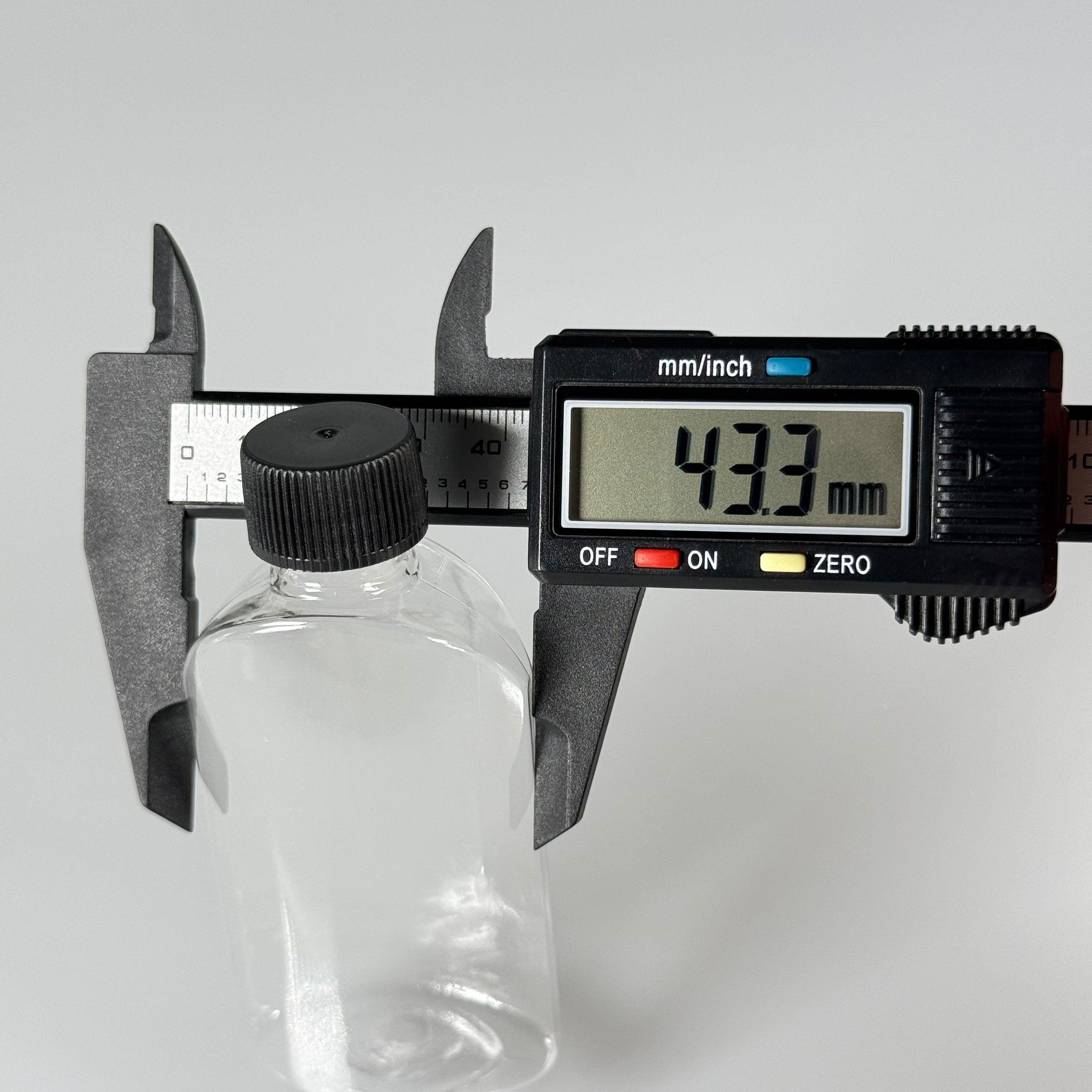 50 CC YASSI PET ŞİŞE + CONTALI SİYAH KAPAK