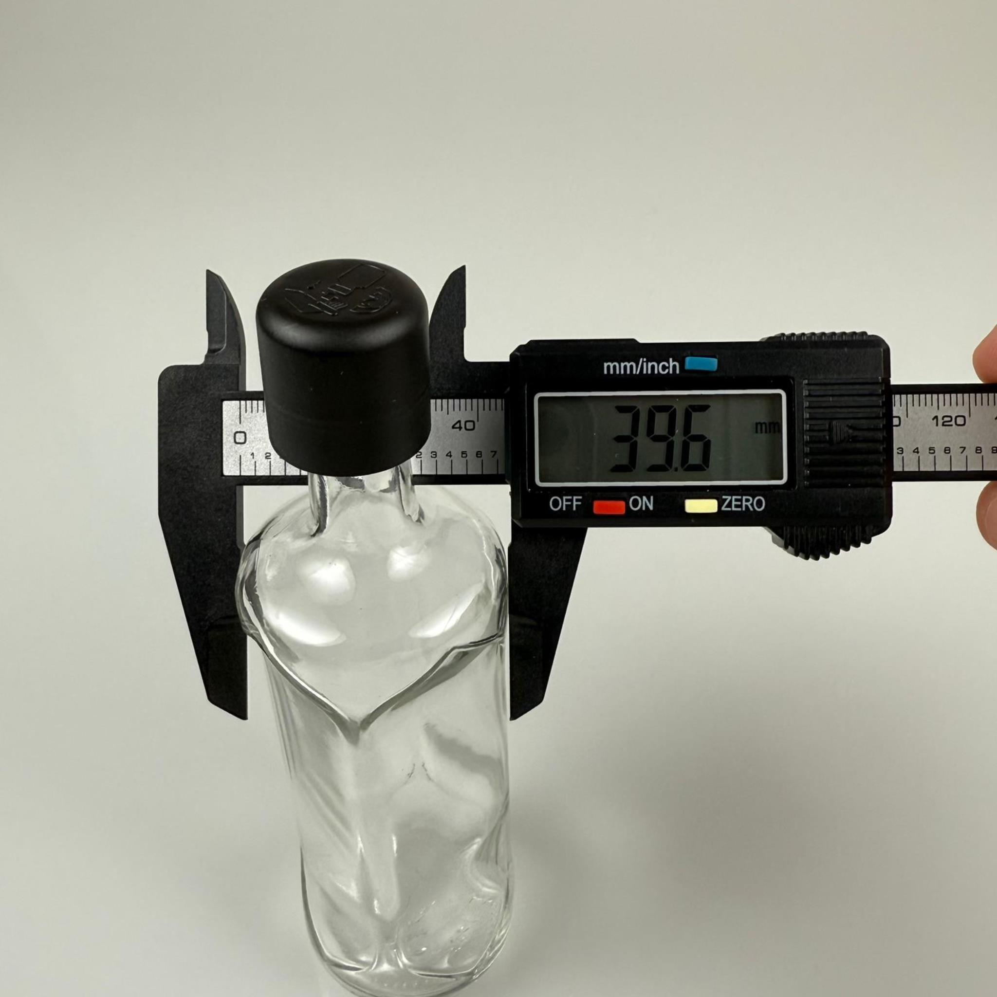 100 CC DORİKA CAM ŞİŞE + İÇTEN DAMLALIKLI ÇOCUK KİLİTLİ SİYAH KAPAK - SAYDAM 100 ML KAPAKLI DAMLATMALI ŞİŞE