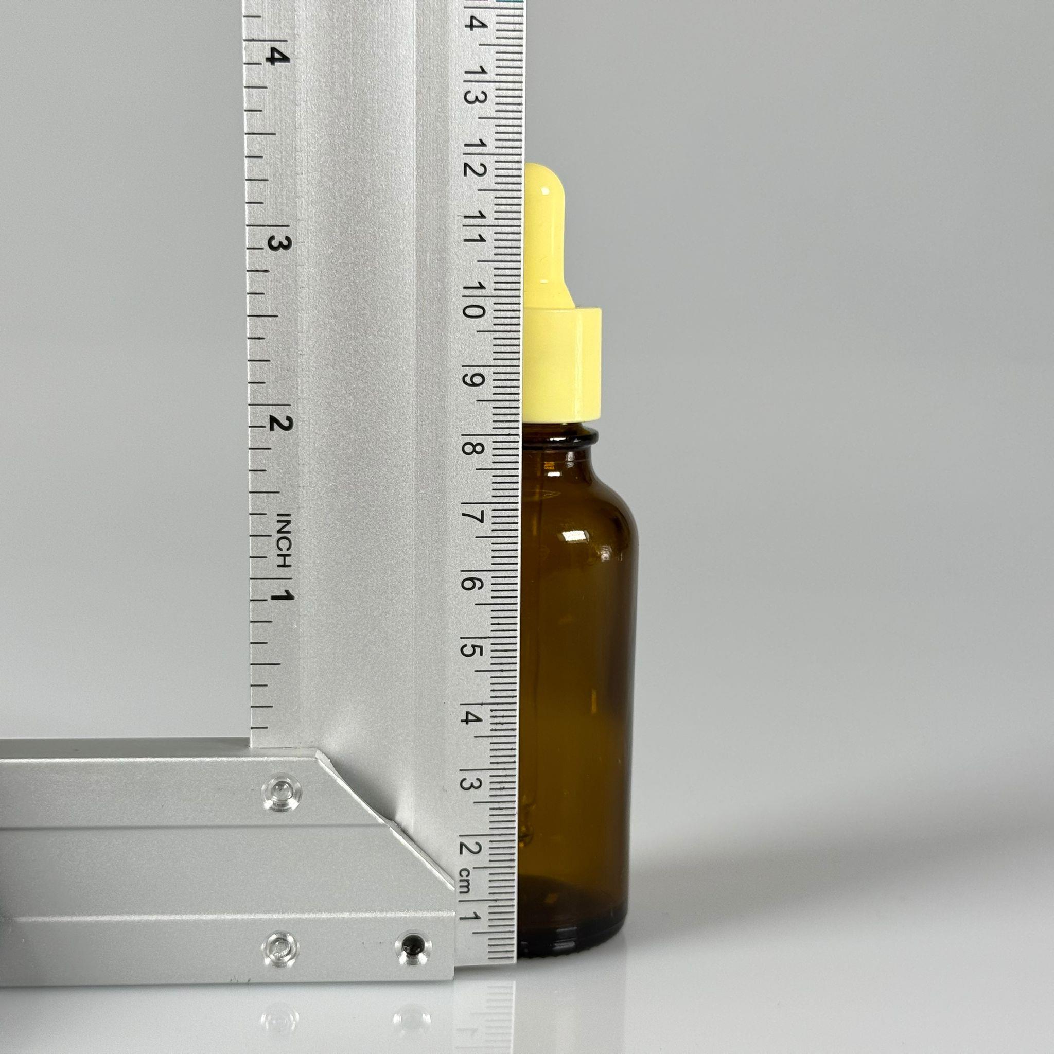 50 CC AMBER KAHVERENGİ CAM ŞİŞE + SARI DROPPER CAM DAMLALIK