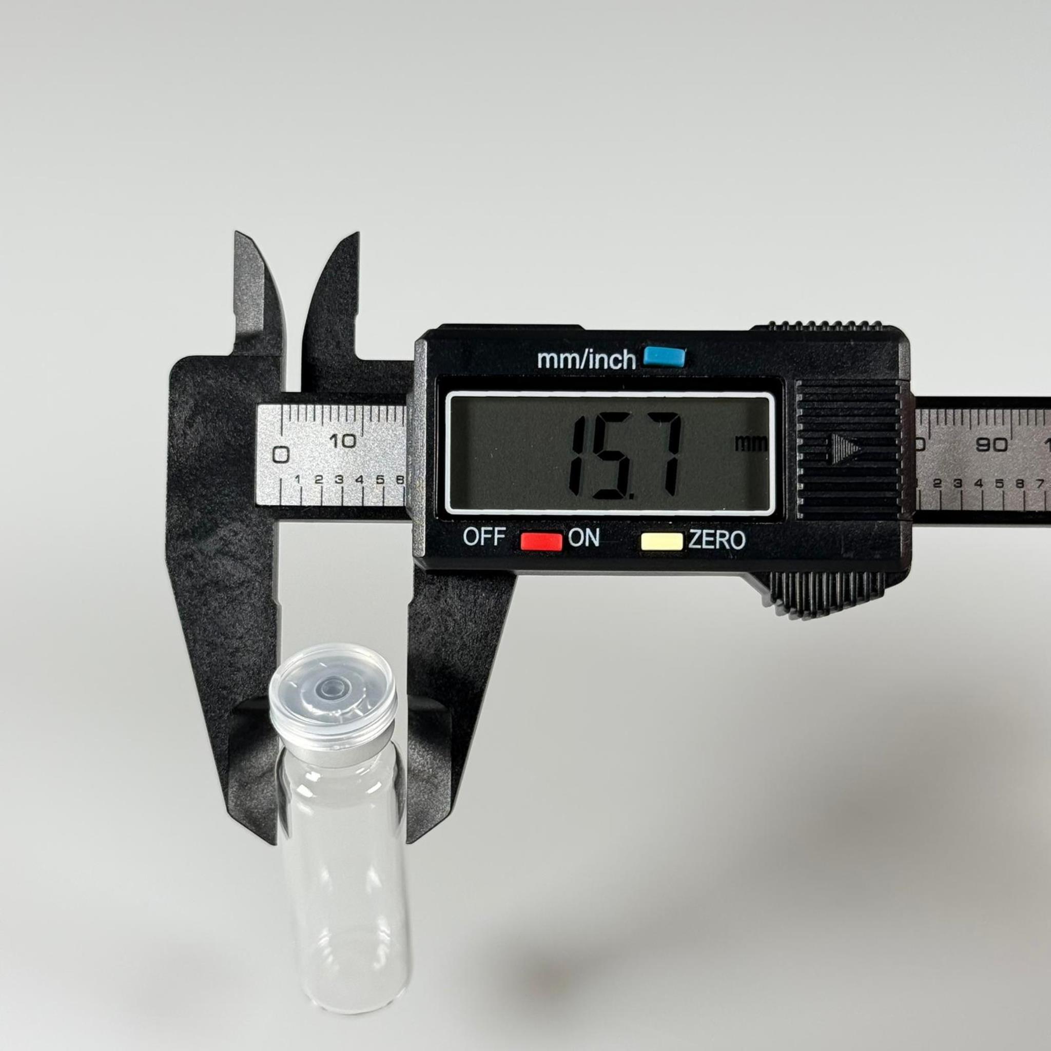 5 ML vial flakon şişe - 13 ağız 5 cc şeffaf cam ilaç şişesi + kauçuk butil enjektör tıpası + gümüş alüminyum kapaklı takım