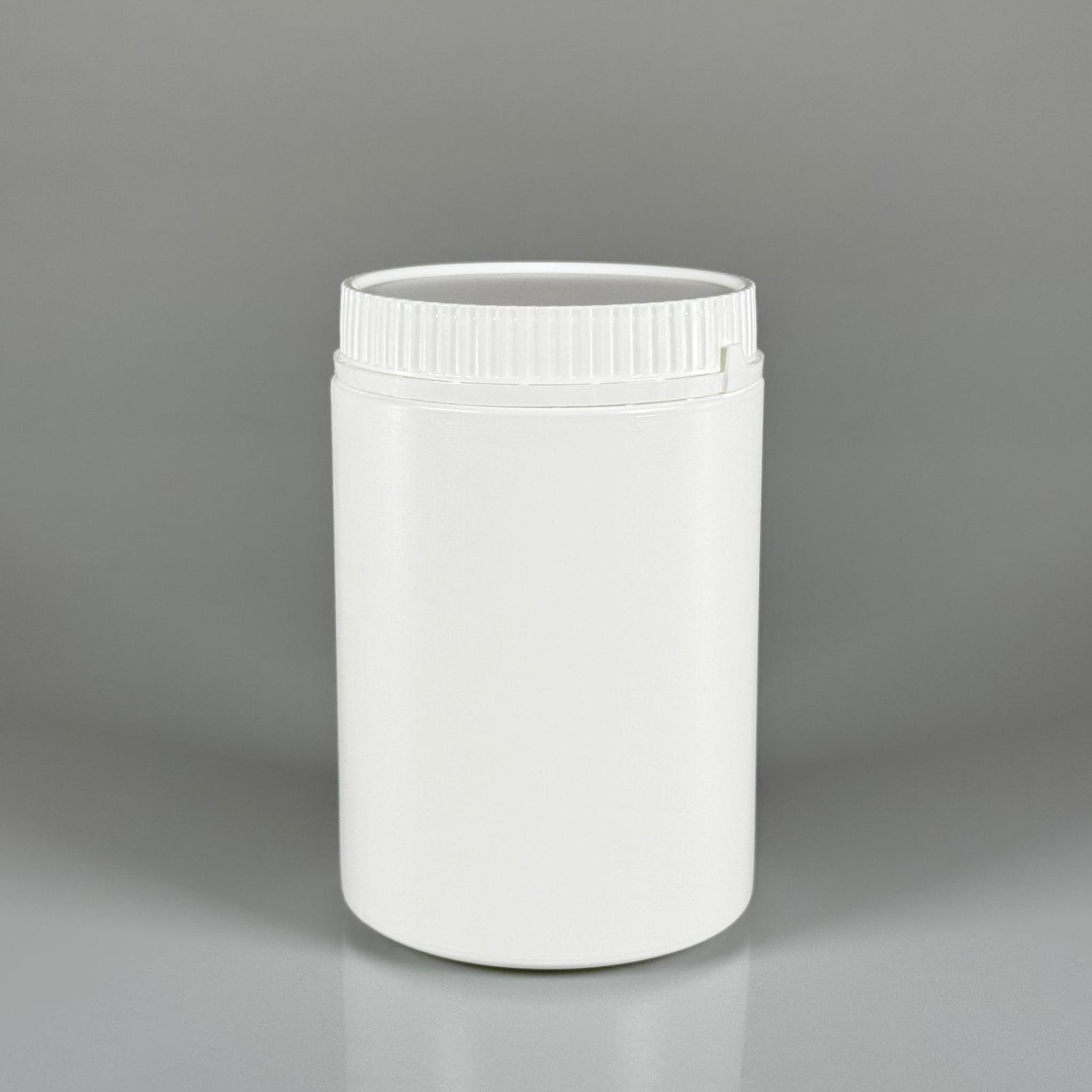 1000 CC POMAT KUTUSU KİLİTLİ KAPAKLI BEYAZ - 1000 ML PE POLİETİLEN KREM KAVANOZU