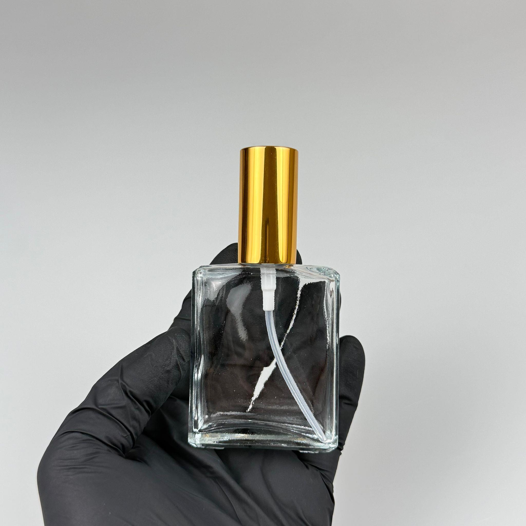 40 CC YASSI DİKDÖRTGEN KISA CAM ŞİŞE - VİDALI GOLD SPREYLİ PARFÜM KOLONYA ŞİŞESİ TAKIM - 40 ML PRESTİJLİ ŞİŞE