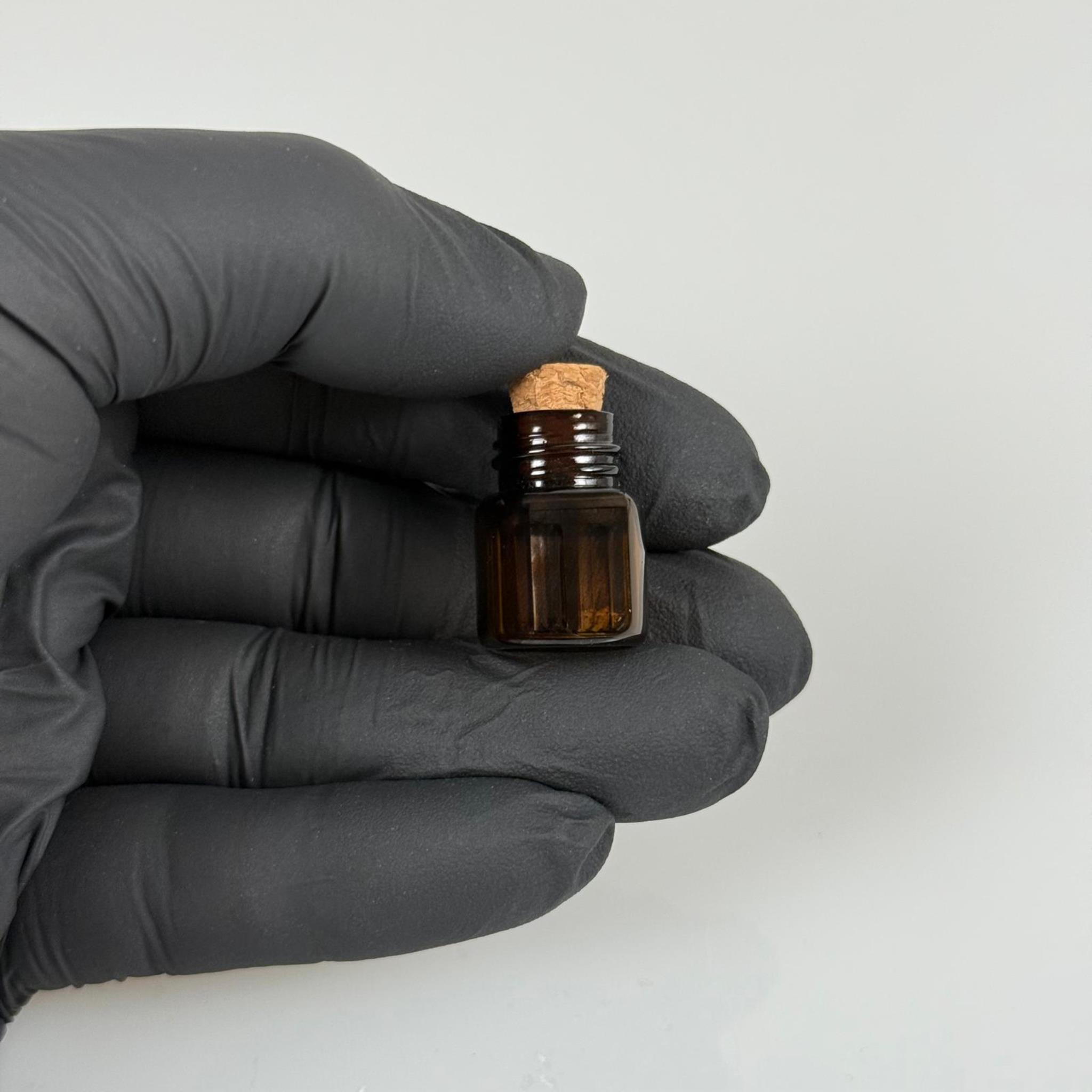 1 CC MANTAR TIPALI CAM ŞİŞE - AMBER 1 ML MANTARLI MİNİ CAM ŞİŞE