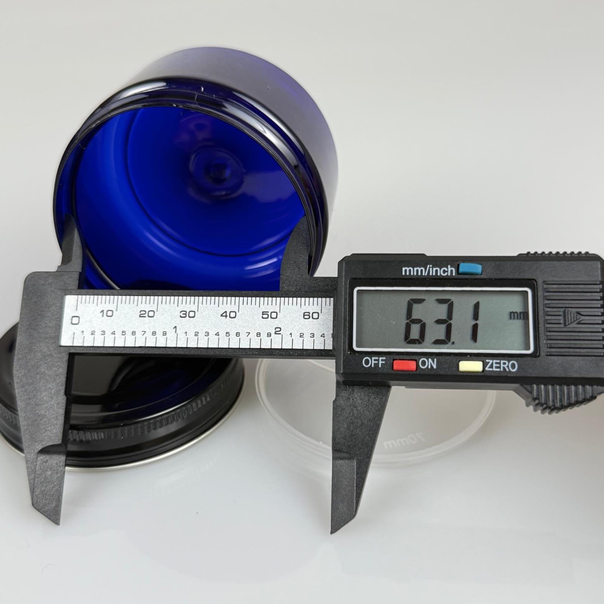 150 ML SERT PET KAVANOZ + SİYAH METAL KAPAK + İÇ TIPA - 150 CC KALIN MAVİ PLASTİK KAVANOZ SİYAH METAL KAPAKLI İÇ TIPALI TAKIM - KREM KAVANOZLARI