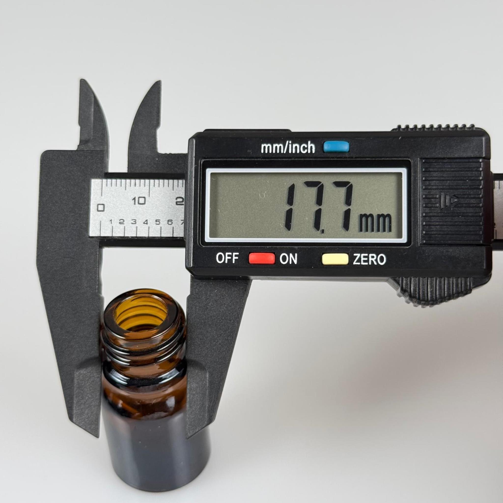 3 CC AMBER CAM ŞİŞE KAPAKSIZ (18 AĞIZ) - 3 ML CAM ŞİŞE - KAHVERENGİ