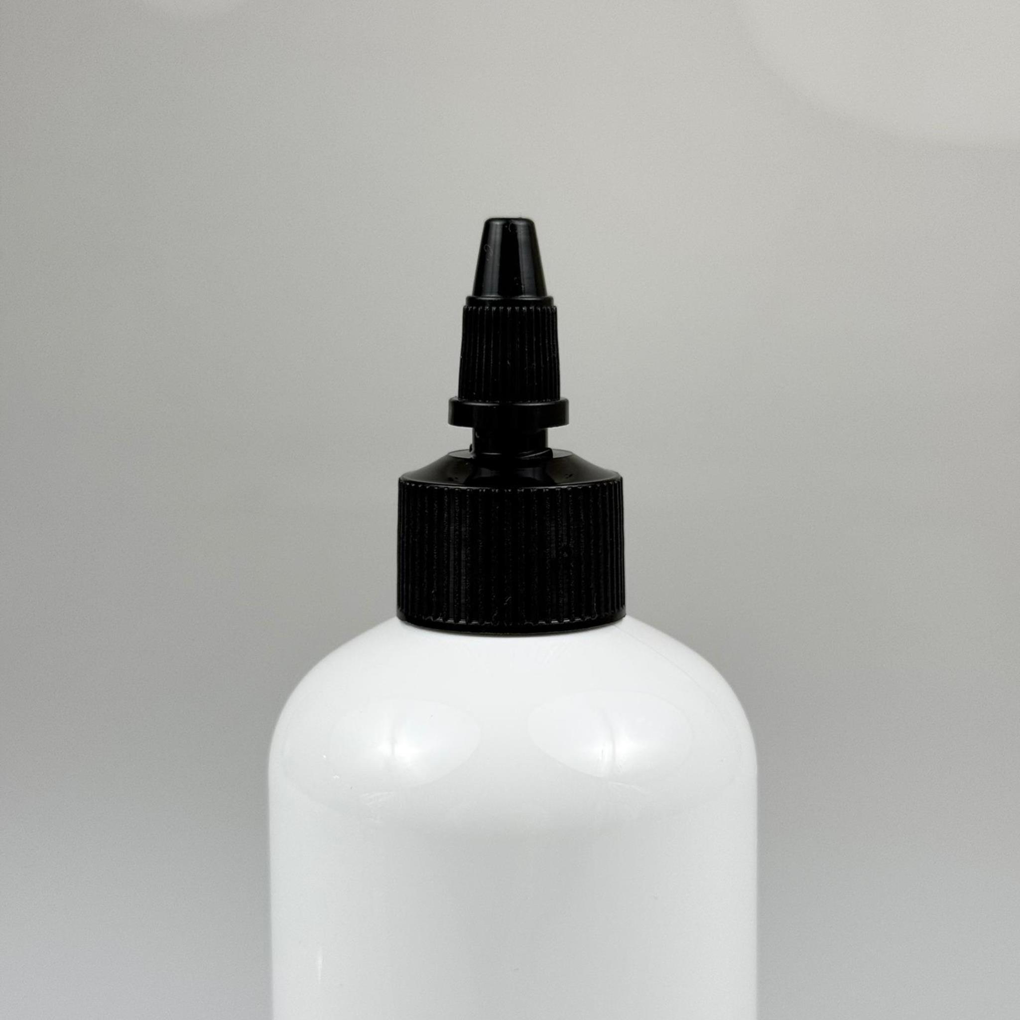 YAĞ, SOS, ACI SOS, SİRKE, SRIRACHA, MÜREKKEP, TUTKAL AKITICI VB BOŞ ŞİŞELERİ - SİYAH SİVRİ TWİST AKITICI KAPAK + 250 ML BEYAZ ZEYNEP PET PLASTİK ŞİŞE TAKIM