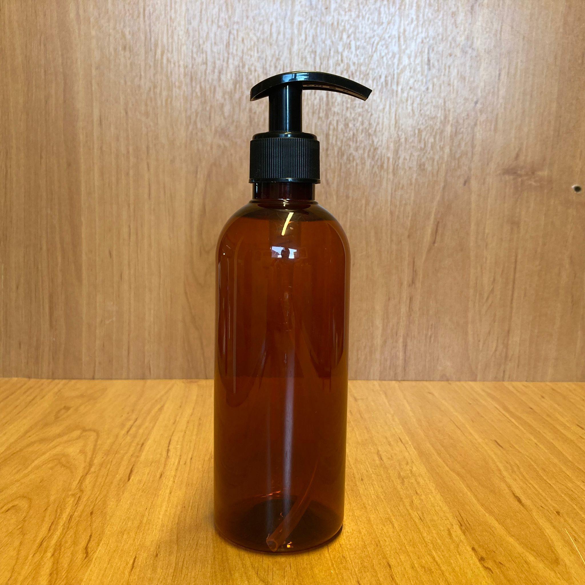 400 CC AMBER PLASTİK ŞİŞE - SİYAH POMPALI - 400 ML KAHVERENGİ BOŞ PLASTİK ŞİŞE