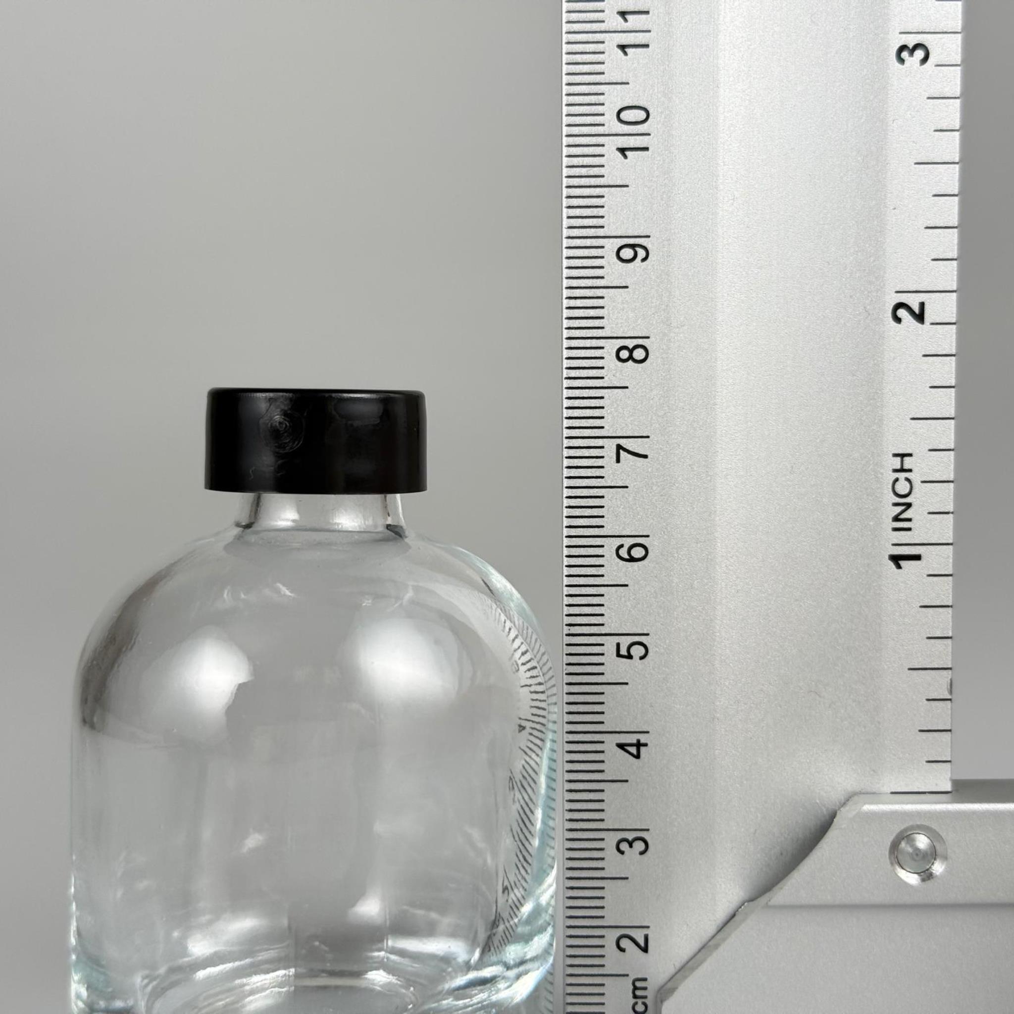 50 CC KALIN DİPLİ TOMBUL CAM ŞİŞE - 20 MM GEÇME AĞIZ + SİYAH DİFFURSER ODA KOKUSU DELİKLİ KAPAK + SİYAH TIPA + 3 ADET SİYAH FİBER (20 CM) ÇUBUK TAKIM